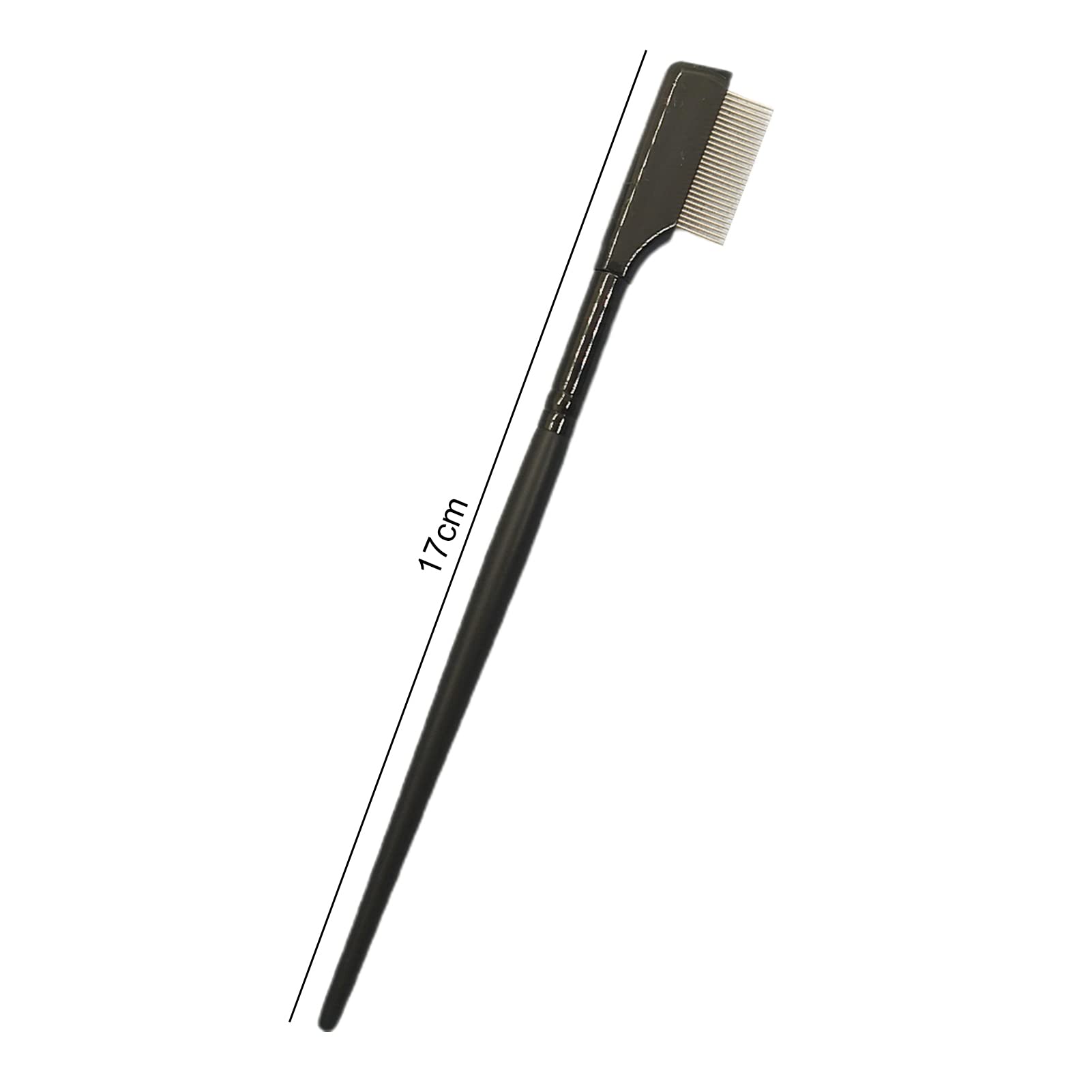 Professional Wooden Handle Eyelash & Eyebrow Brush with Steel Comb & Lid - Portable Makeup Tool for Perfect Lash Extensions & Brow Grooming - Ideal for Salon, Home Use & Travel Makeup Kit