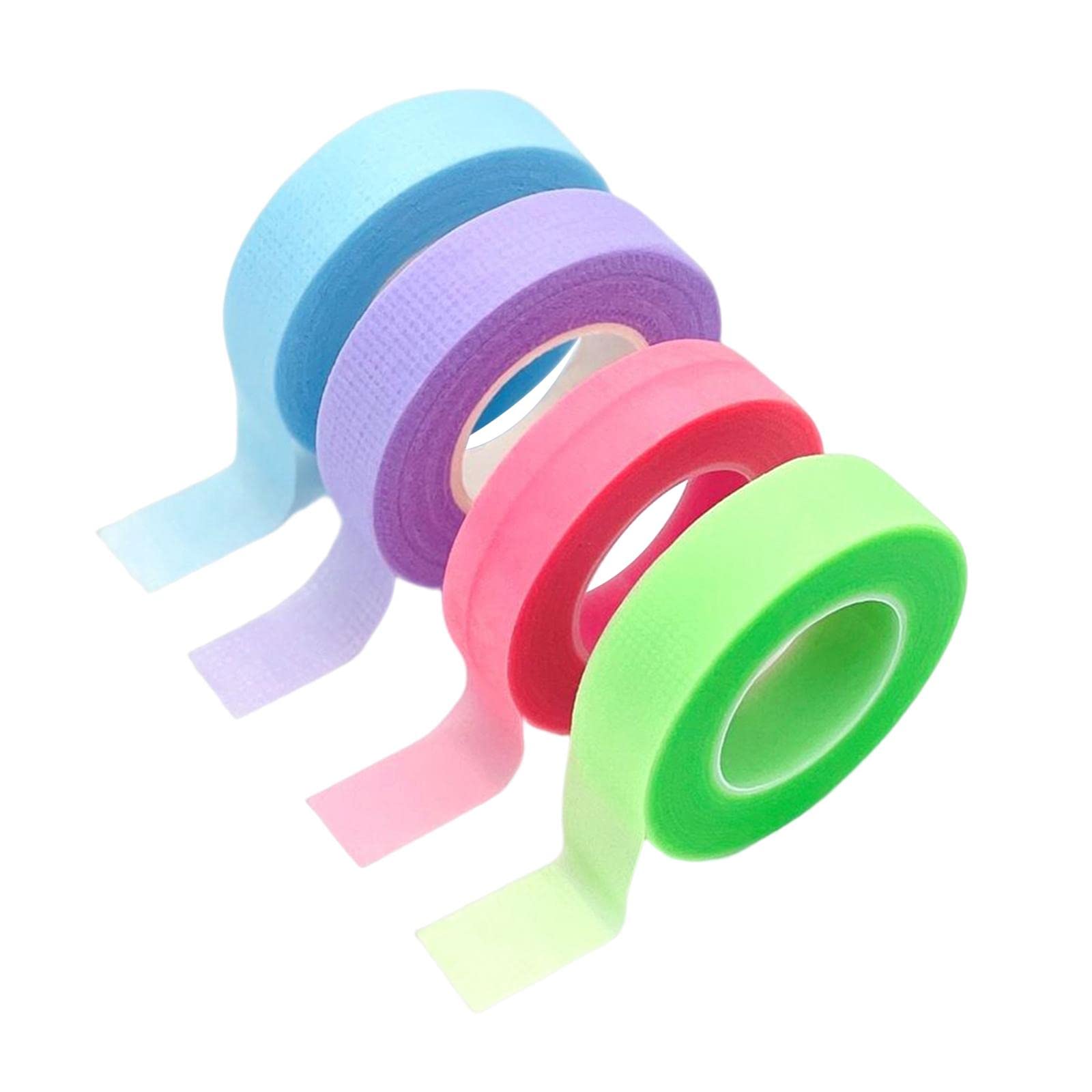 4 Pack Soft Under Eye Tape for Eyelash Extensions - Hypoallergenic Eyelash Transplant Pads for Makeup Artists & Salons (Multicolor) - Perfect for Lash Lifting, Volume Lashes & Professional Makeup Application