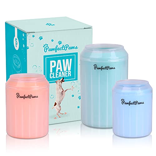**PawfectPaws Portable Dog Paw Cleaner for Small Dogs - Orange Pet Paw Washer for Travel, Hiking & Outdoor Adventures**