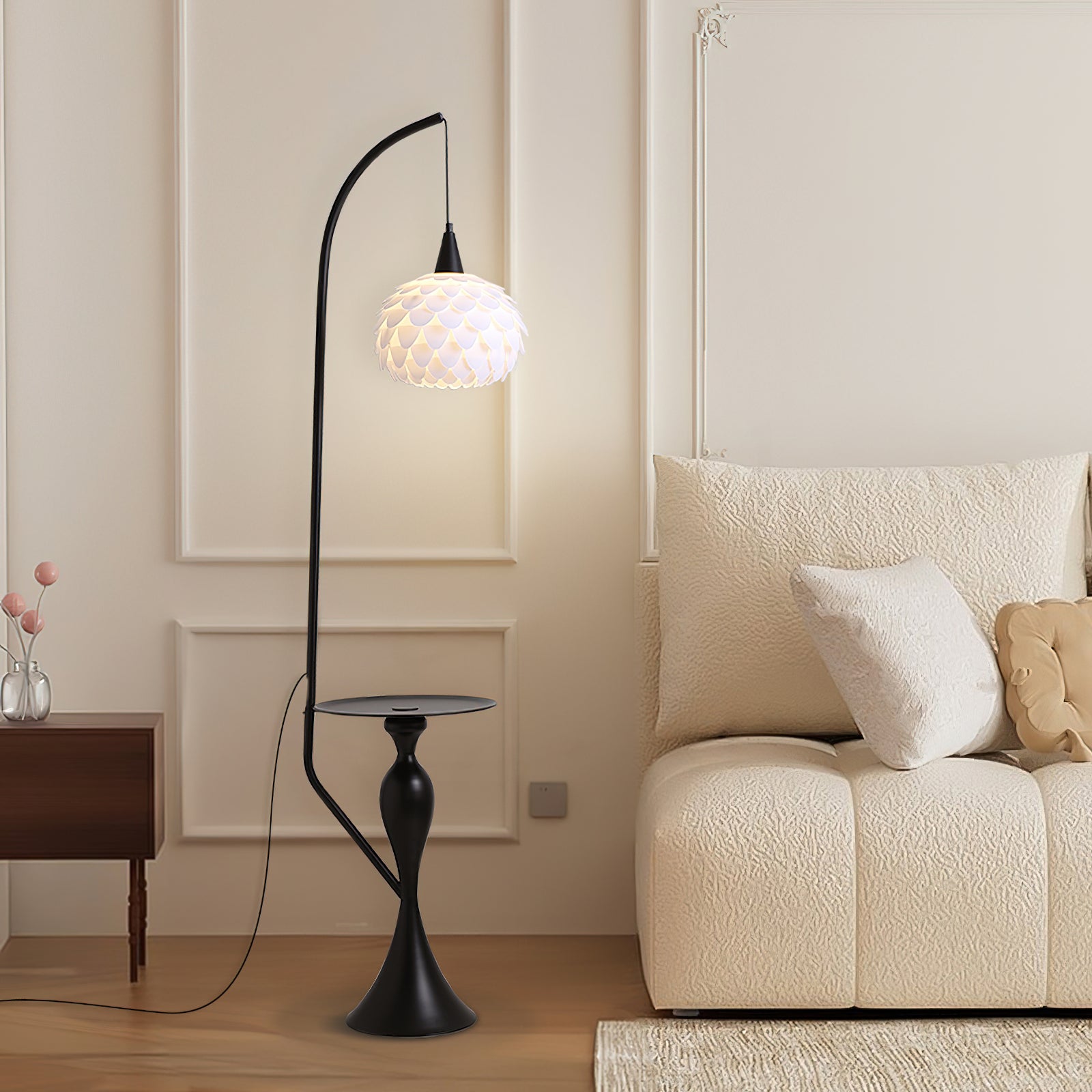 Modern Curvature Floor Lamp - Adjustable Standing Light for Living Room, Bedroom & Office - Elegant Home Decor Lighting with Flexible Design