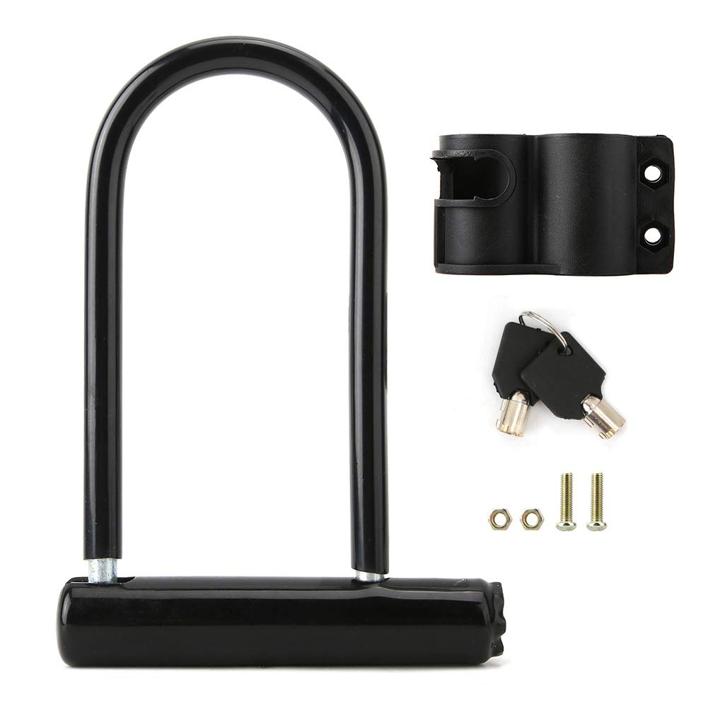 **Sonew Heavy Duty Zinc Alloy U-Lock - Anti-Theft Keyed Padlock for Motorcycle, Door, Bike, Fence & Shed Security (Black) - Ideal for Outdoor, Garage & Travel Protection**