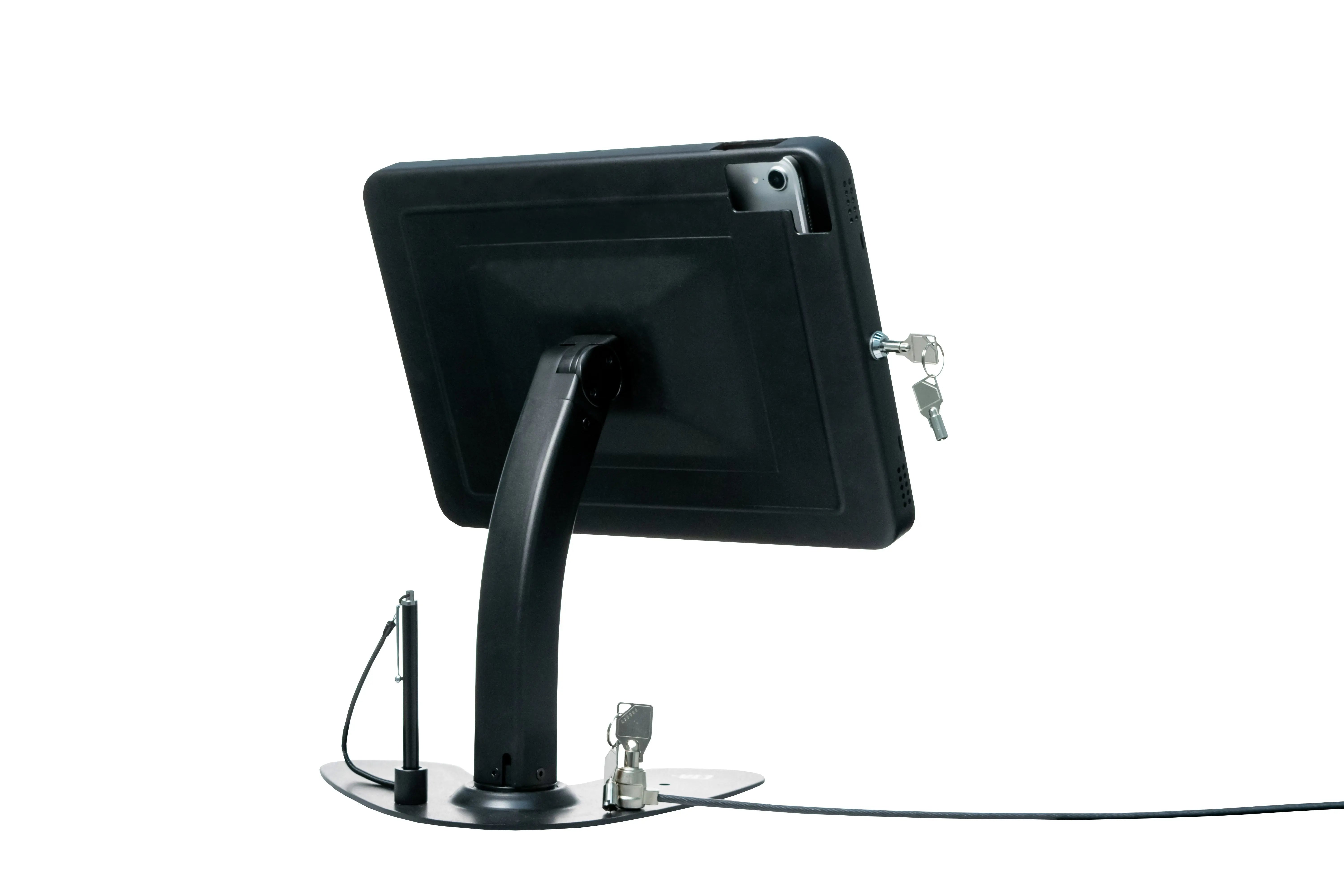 Dual Security Kiosk Stand - Heavy Duty Metal Stand for Secure Checkpoints & Public Spaces | Ideal for Offices, Airports, and Shopping Malls