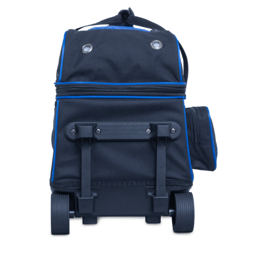 Brunswick Zone Double Roller Blue Bowling Bag - Durable & Spacious for Bowling Balls & Accessories - Perfect for League Play & Tournaments