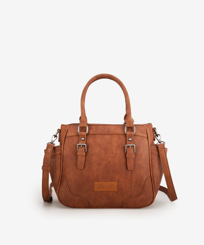 Wrangler Genuine Leather Buckle Tote Bag for Women - Stylish & Durable Handbag for Work, Travel & Everyday Use