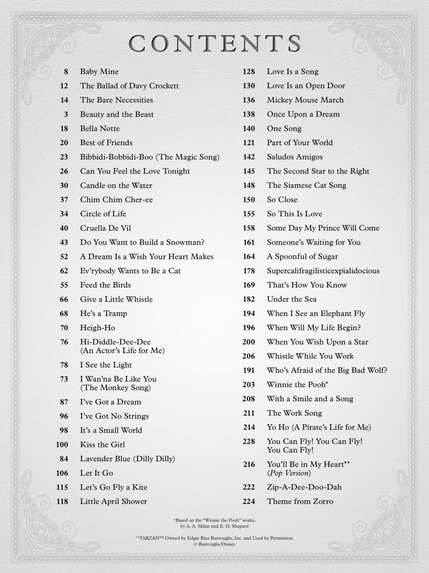 Disney Easy Piano Songbook - 60 Classic Disney Movie Songs with Sheet Music & Lyrics | Beginner-Friendly Piano Book for Kids & Adults | Perfect for Lessons, Practice & Family Fun