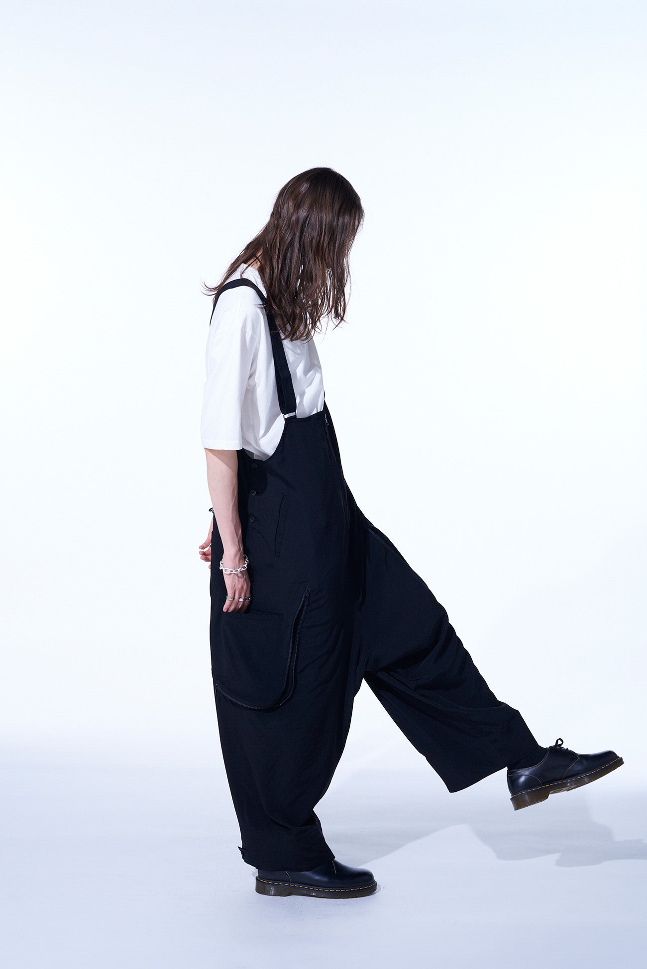 Stylish Crepe de Chine Gusseted Zippered Pocket Overalls for Women - Perfect for Casual Outings, Workwear & Everyday Comfort