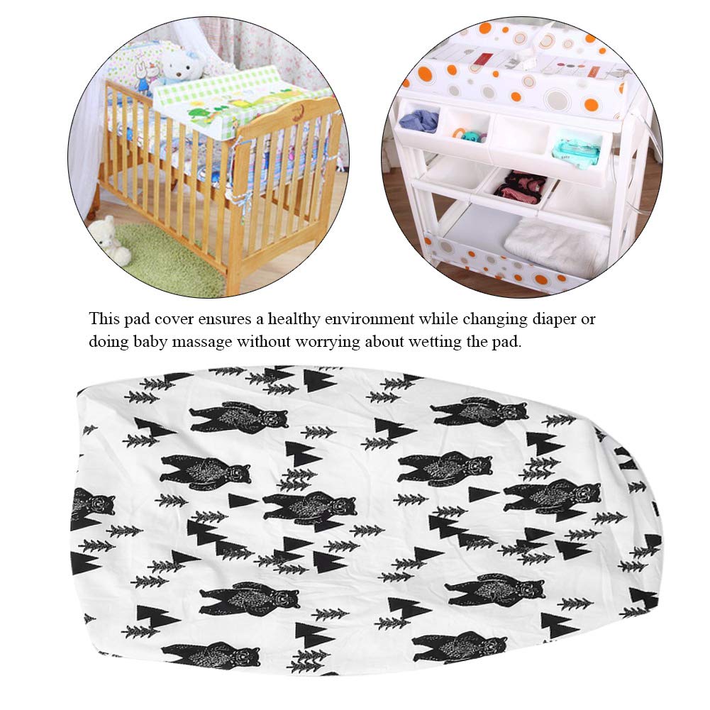 Waterproof Baby Diaper Changing Mat - Foldable Portable Changing Pad with Bear Design, Soft Training Crawling Mat for Infants & Toddlers - Perfect for Nursery, Travel & On-the-Go Diaper Changes