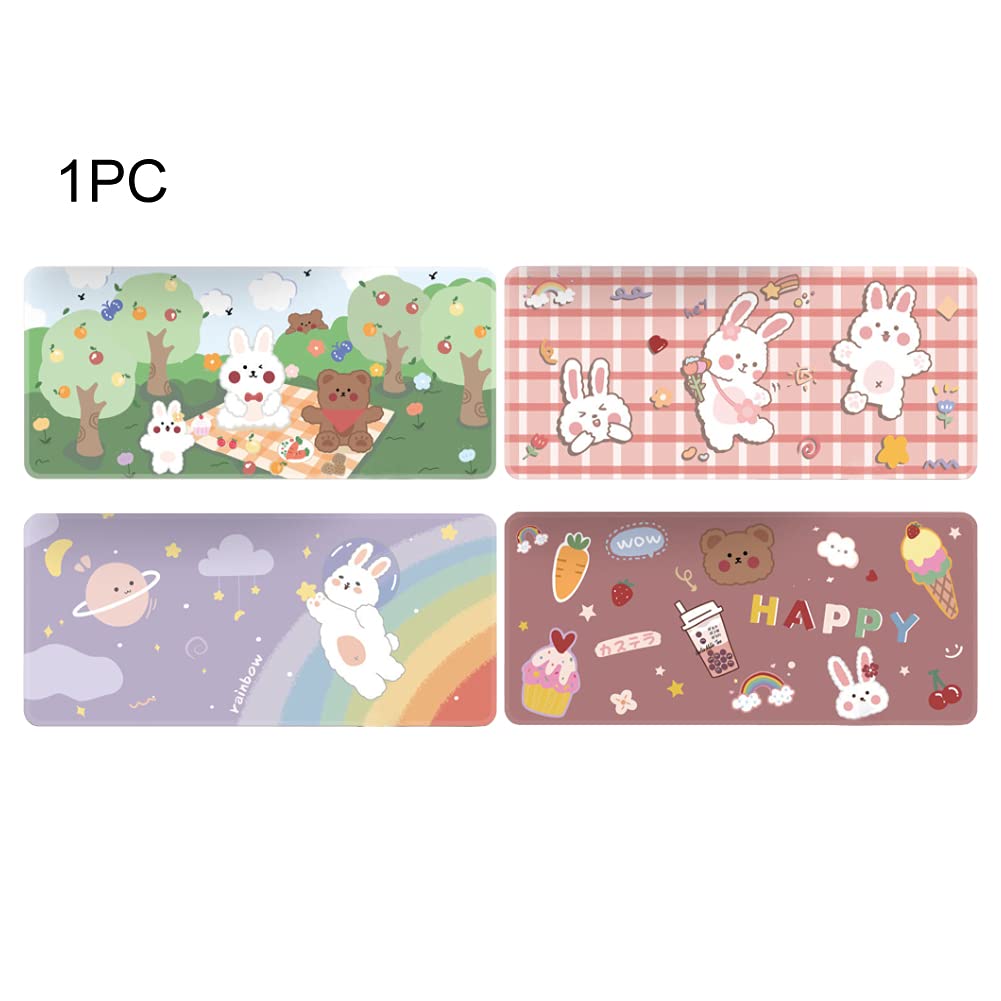 Kawaii Cartoon Mouse Pad for Teen Girls - Cute Green Desk Keyboard Mat for Laptop & Office Table - Perfect for Women's Workspace Decor & Gaming Setup