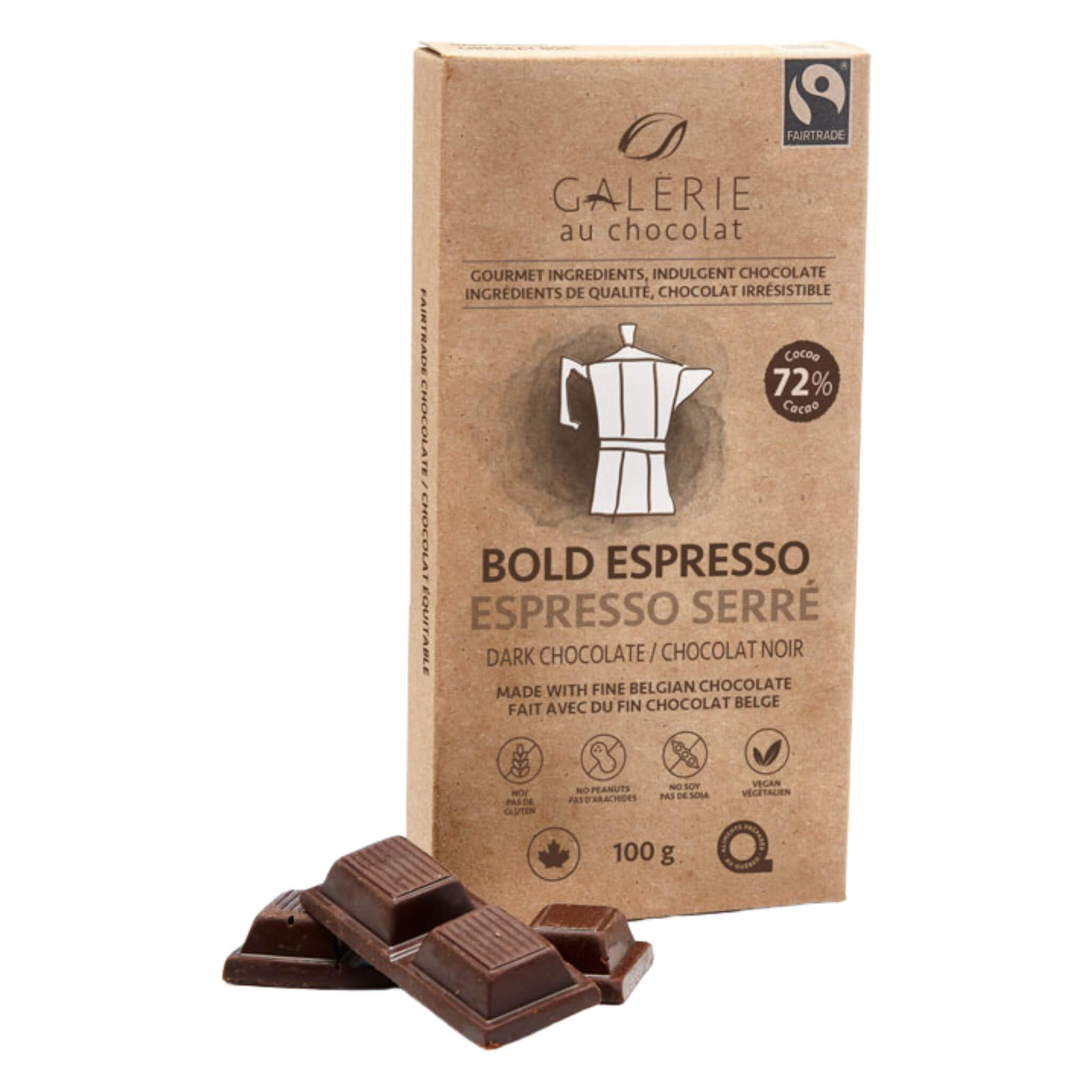 Premium Dark Chocolate Bar with Bold Espresso Flavor - Rich & Intense Gourmet Chocolate for Coffee Lovers - Perfect for Gifts, Desserts & Coffee Pairing
