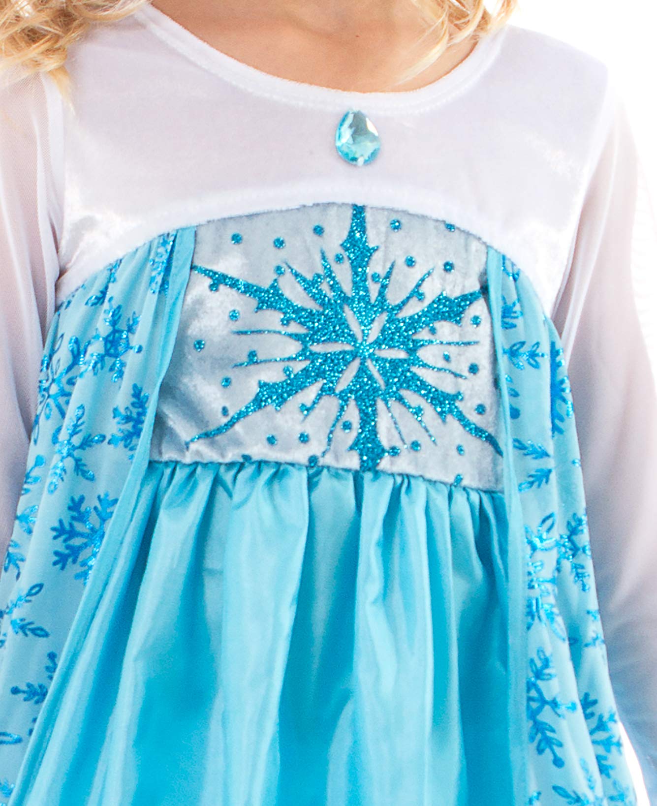 Little Adventures Ice Princess Dress Up Costume for Girls - Machine Washable Pretend Play & Party Outfit (No Glitter) - Perfect for Birthday Parties, Halloween & Dress-Up Play