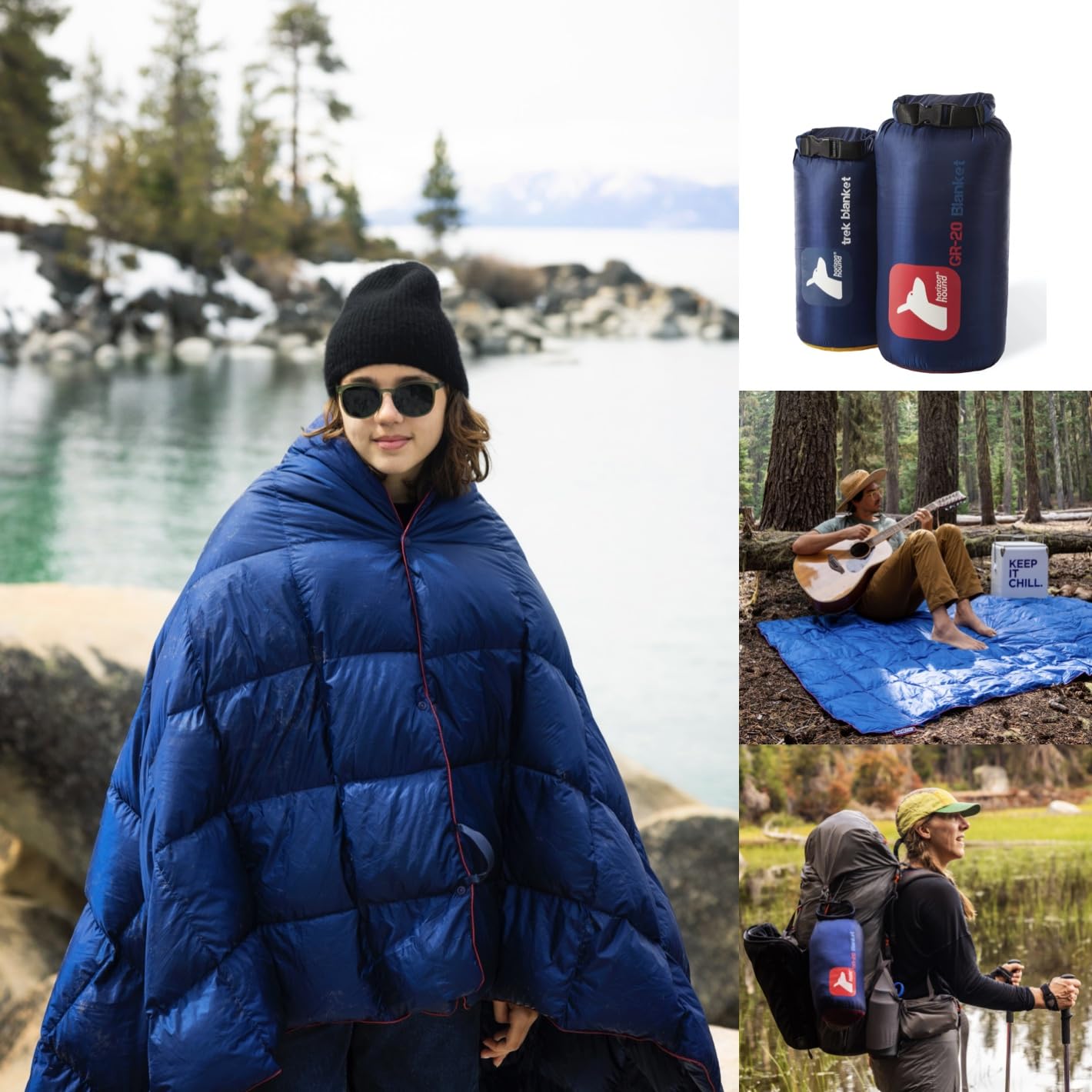**Horizon Hound Down Camping Blanket - Lightweight & Water-Resistant Outdoor Quilt for Camping, Hiking, Travel | Insulated & Packable Gear for Sleep, Stadium, Festivals | Sustainable & Warm for Backpacking, Picnics, Beach Trips**
