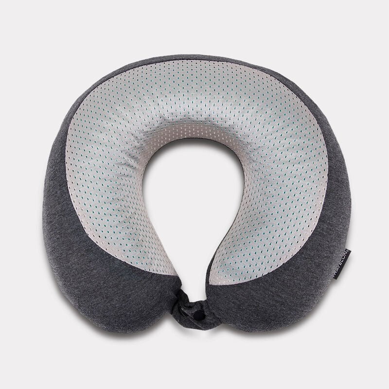 Travelon Cooling Gel Neck Pillow for Airplane Travel & Car Rides - Soothing Support for Neck Pain Relief - Perfect for Long Flights, Road Trips & Office Naps