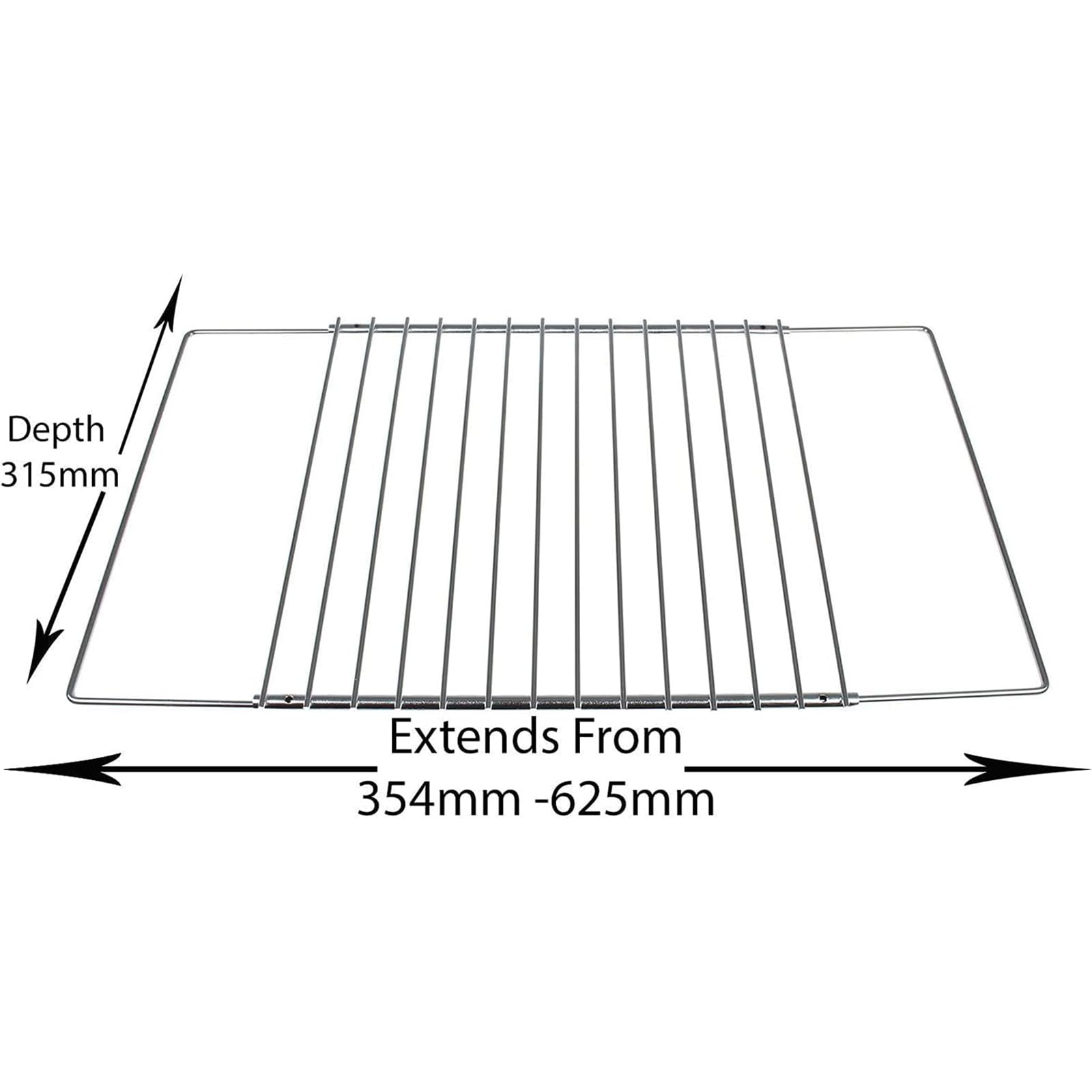 (2 Pack) Adjustable Oven Racks 14-24.6 Inches Wide - 12.4 Inches Deep - Universal Fit for Frigidaire, GE, Kenmore & More - Perfect for Baking, Roasting & Broiling in Standard Ovens
