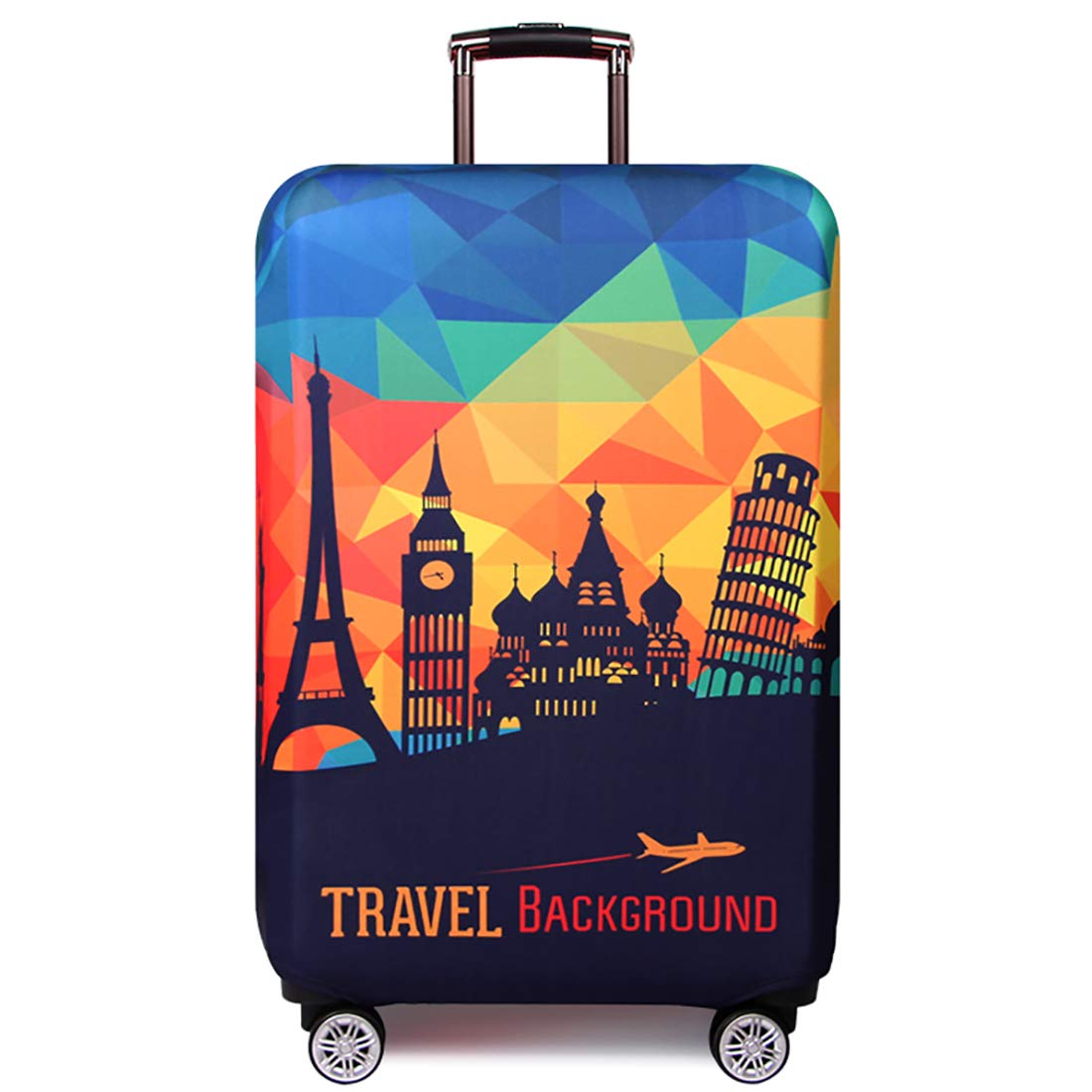 Thickened Washable Spandex Luggage Cover for 18-32 Inch Suitcases | TRAVEL KIN Protective Travel Gear Cover | Perfect for European Trips & Airplane Travel Accessories