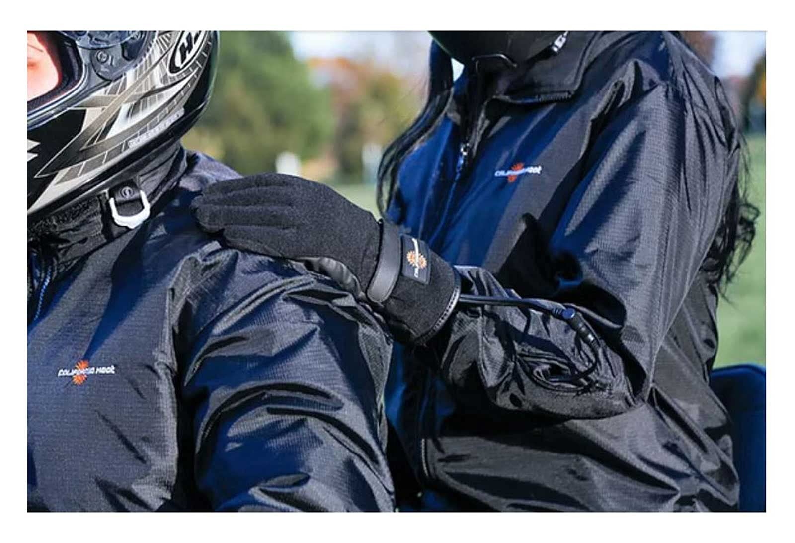 California Heat 12V Sportflexx Heated Gloves for Men & Women - Large Size, Black - Winter Motorcycle Riding, Skiing, Snowboarding & Outdoor Activities