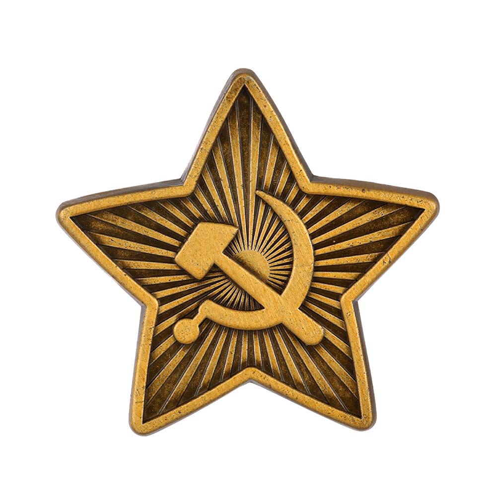 GuDeKe Socialist Labor Hero Medal with Sickle and Hammer - Collectible Soviet Memorabilia for History Enthusiasts & Display