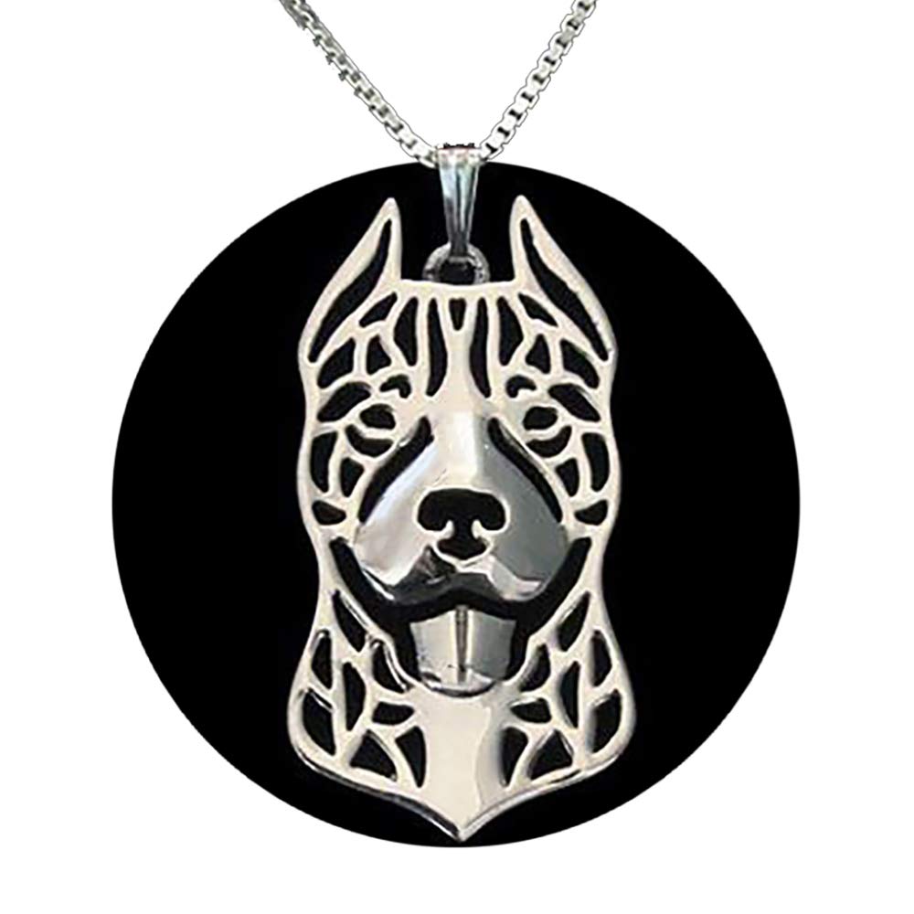 Pitbull Dog Jewelry Set for Women - 925 Sterling Silver Pit Bull Earrings and Necklace with Chain | American Staffordshire Terrier Pendant for Dog Moms | Perfect Gift for Pet Lovers, Dog Birthday, Mother's Day