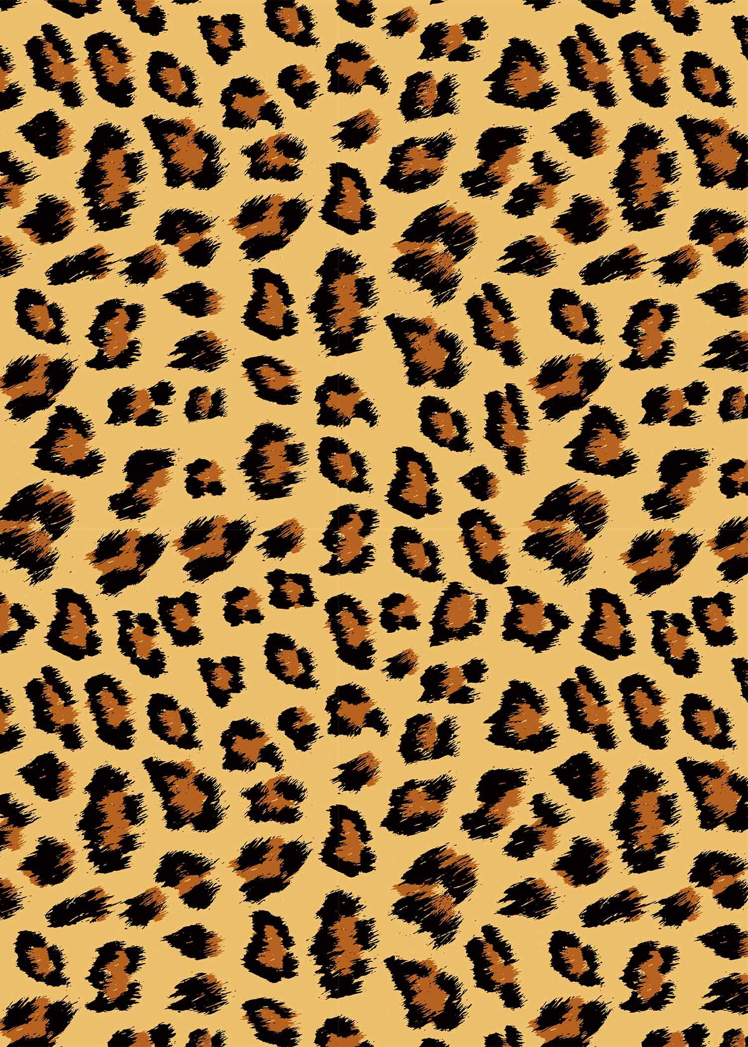 EOA 5'W x7'H FT Leopard Print Photography Backdrop - Black & Brown Spots Wild Animal Pattern Studio Background for Bachelorette Parties, Fashion Shoots & Home Decor