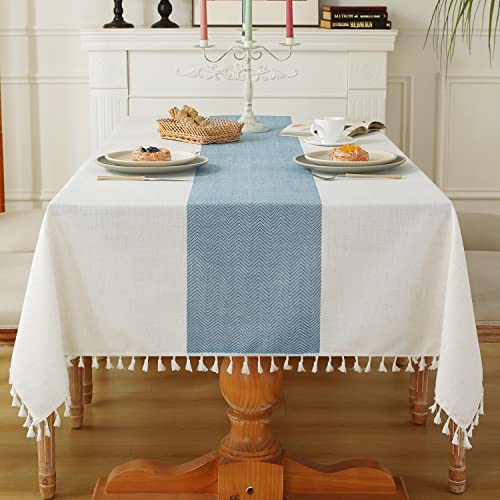 Beige, Blue Stripe
