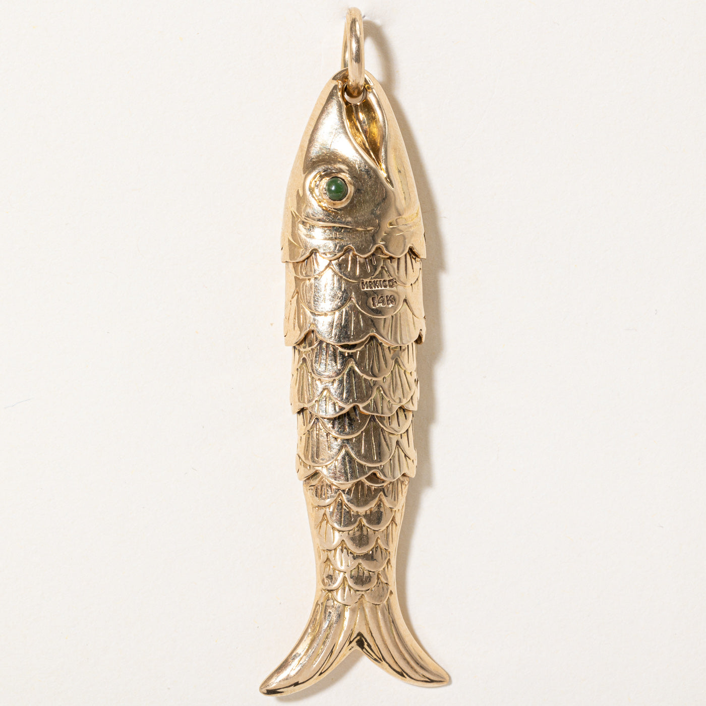 Natural Nephrite Jade Large Fish Pendant - 0.06 Carat Handcrafted Jewelry for Good Luck & Protection | Perfect Gift for Birthday, Anniversary & Spiritual Healing