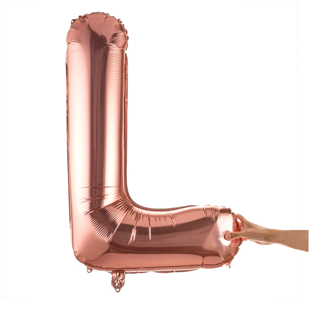 Rose Gold Mylar Letter L Balloon - 40