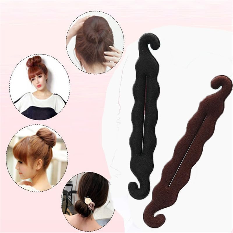 Hair Donut Bun Maker - Magic Sponge Curler for Easy Hairstyling, Twist & Braid Tool - Perfect for Updos, Ponytails & Formal Events