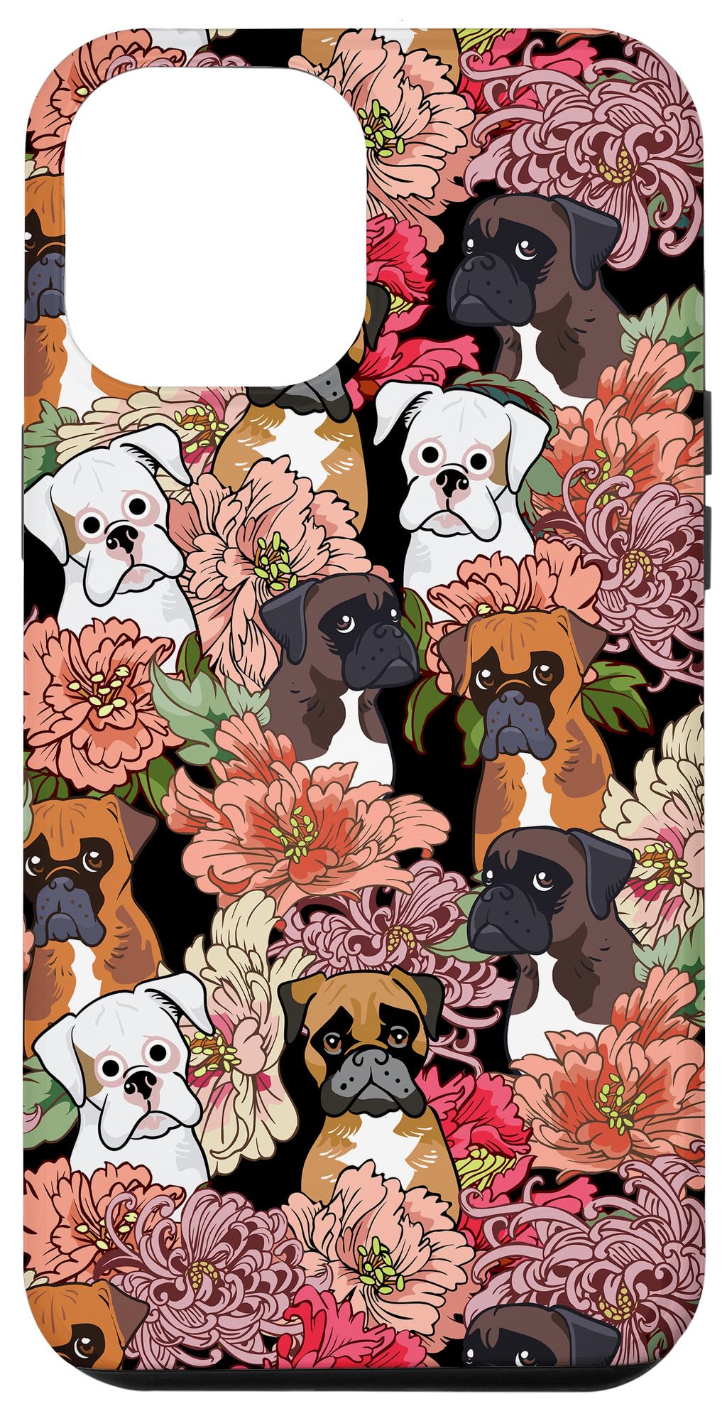 iPhone 12 Pro Max Shockproof Case with Boxer Dog Design - Cute Protective Phone Cover for iPhone 12 Pro Max (6.7 inch) - Perfect Gift for Dog Lovers, Office Use & Daily Protection