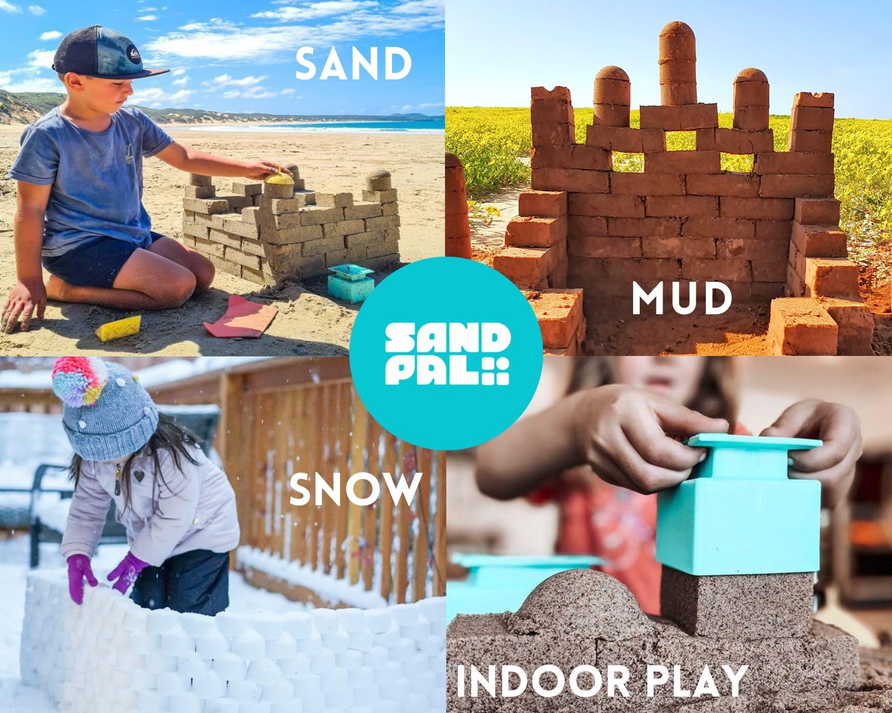 **Sand Pal Beach & Snow Toys for Kids - 9-Piece Travel-Friendly Sandcastle Building Kit for Ages 3-12 - Outdoor & Indoor Play with Molds, Shovels & Mesh Storage Bag - Perfect for Beach, Backyard & Snow Day Fun**