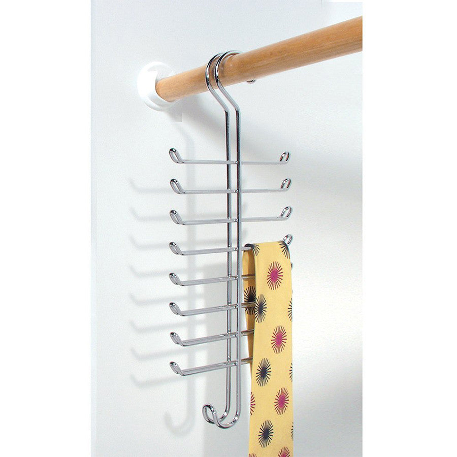 CLARITY Wooden Tie and Belt Organizer Rack - Stylish Storage for Neckties, Belts & Accessories - Perfect for Closet, Bedroom & Office Organization
