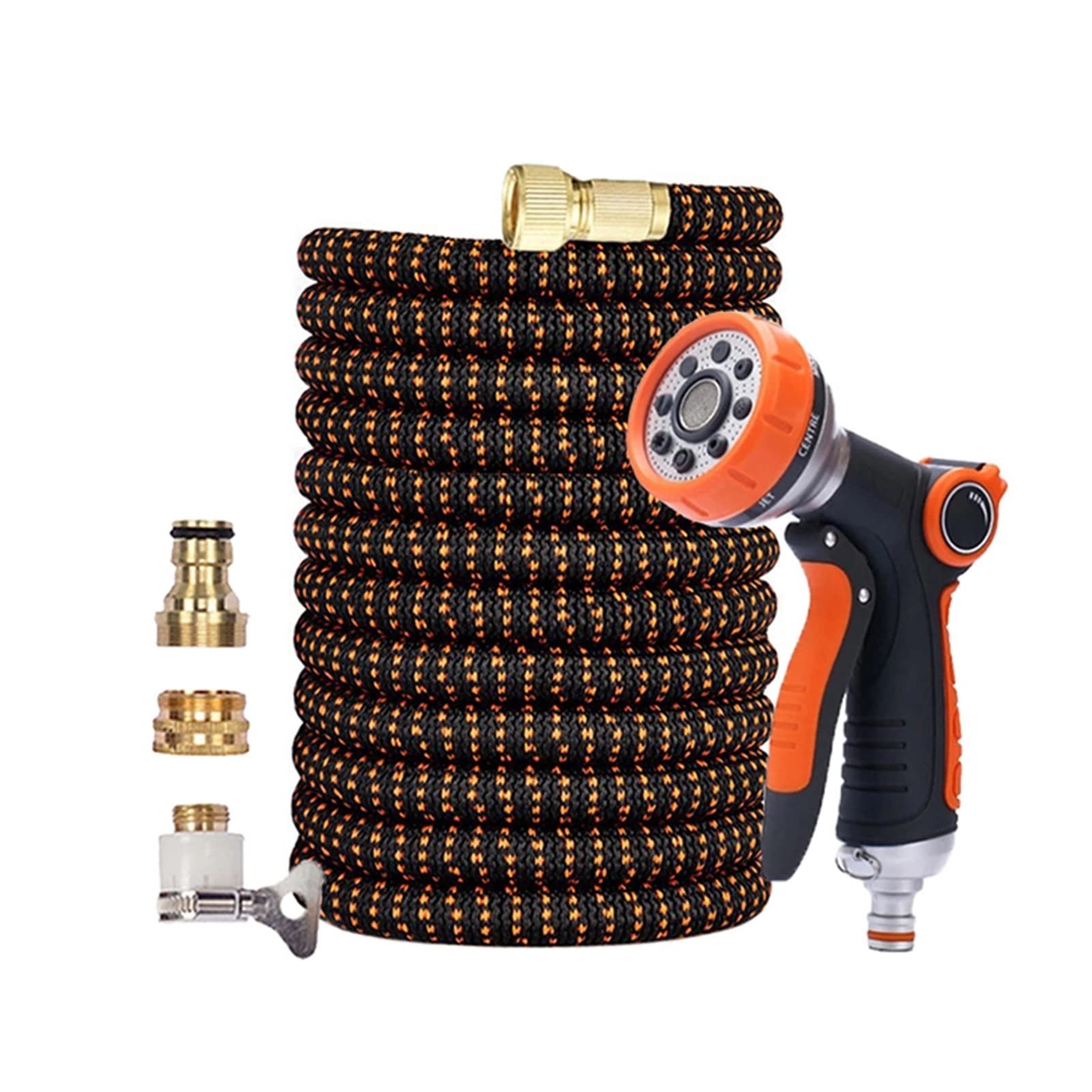 **Xiaohu 100FT Expandable Garden Hose - Flexible Magic Water Hose with High Pressure Nozzle for Car Washing, Lawn Watering & Outdoor Cleaning**    *(Perfect for Gardening, Car Detailing, Patio Cleaning & Pet Washing)*