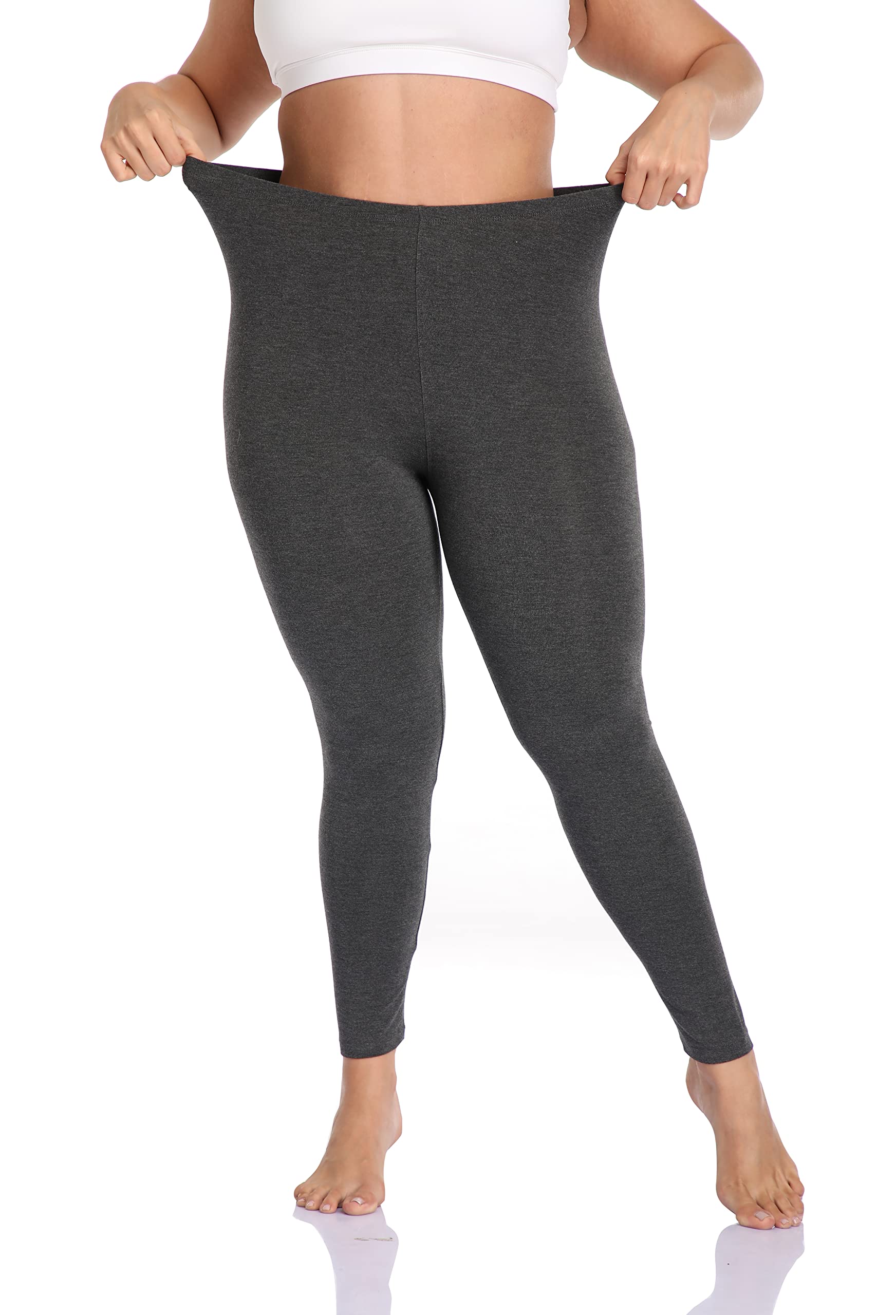 DESTTY Women's Plus Size High Waisted Yoga Pants - Lightweight Stretchy Workout Leggings for Running, Gym & Lounge - Cropped Athletic Pants for Women