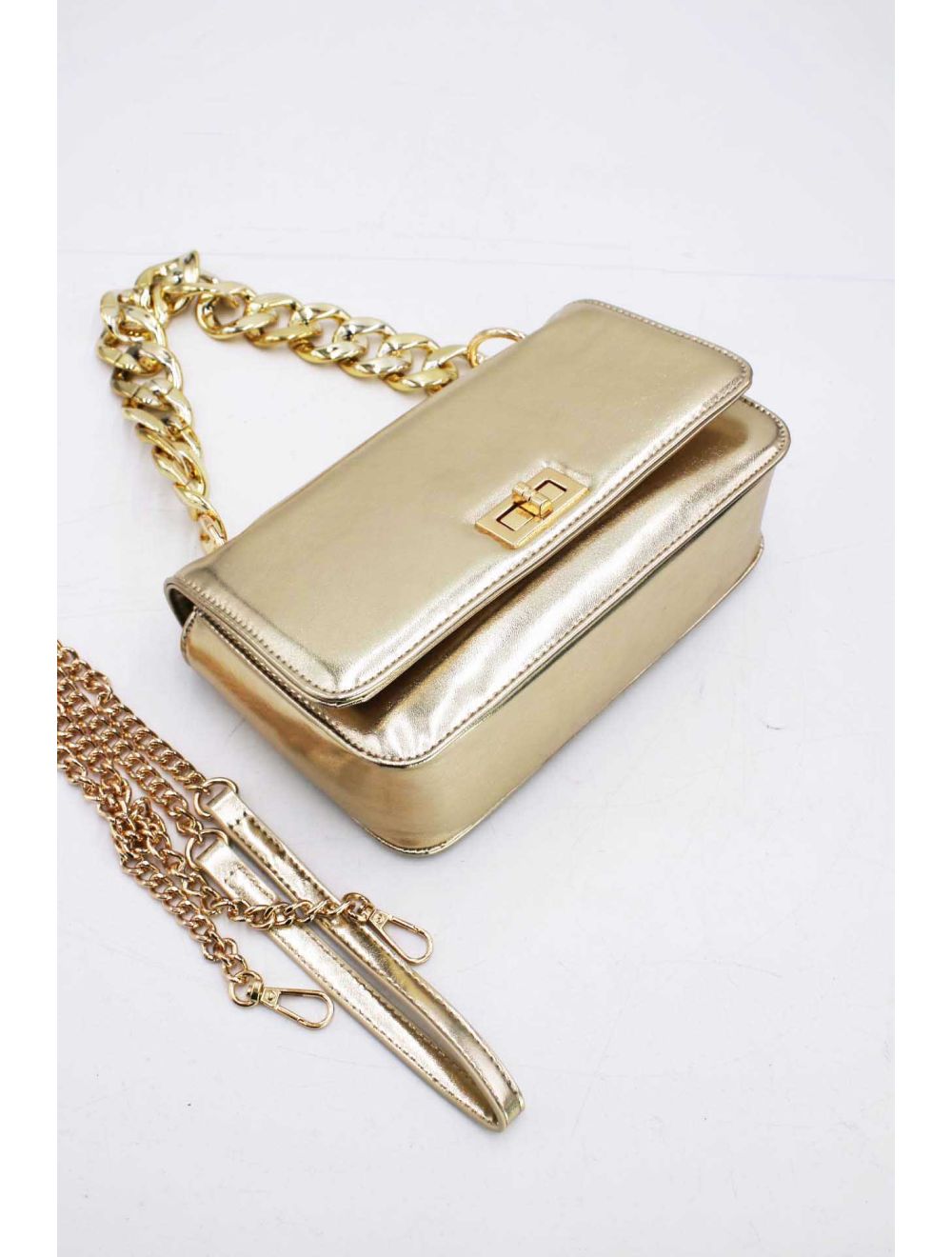Stylish Gold Penny Crossbody Bag for Women - Fashionable Small Shoulder Purse for Daily Use, Travel & Shopping