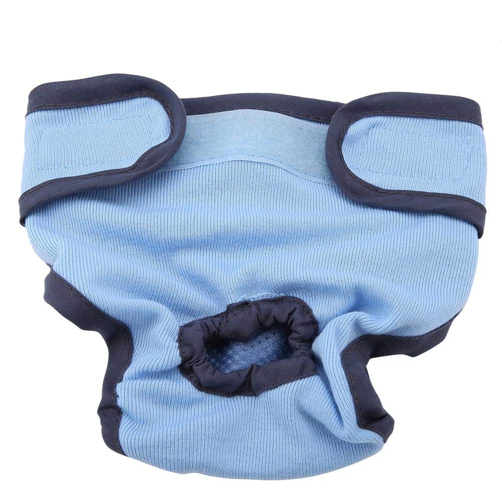Dog Diapers for Female Pets - Cotton Puppy Underwear, Blue XL - Perfect for Heat Cycles & Training