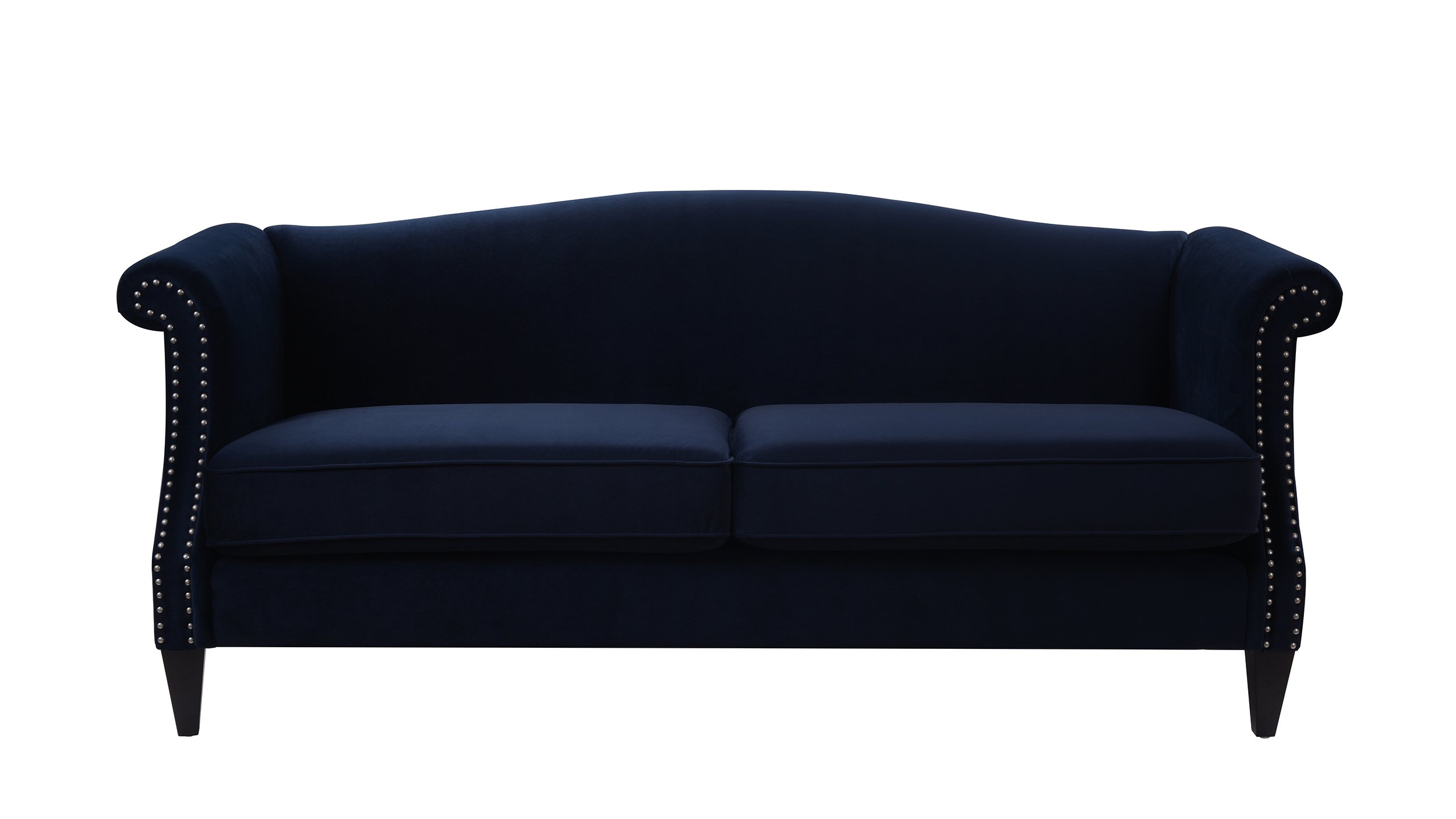 Jennifer Taylor Home Elaine Sofa - Dark Navy Blue Upholstered Living Room Couch for Small Spaces, Apartments & Cozy Home Decor