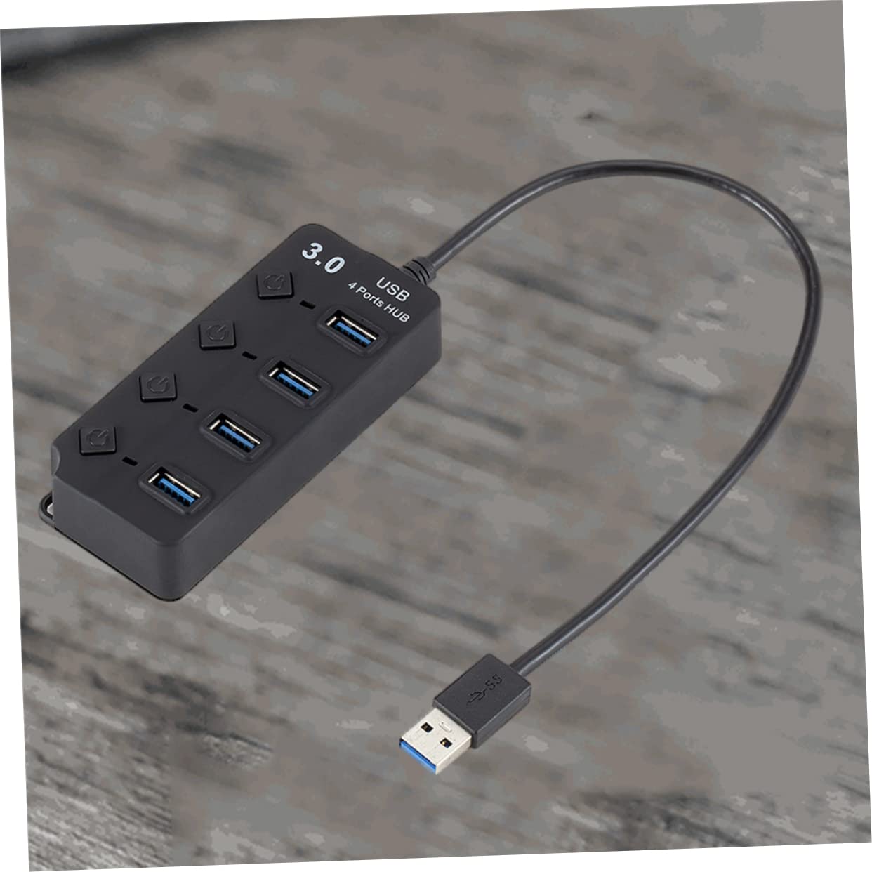 Gatuida 4-Port USB 3.0 Hub Adapter - High-Speed Data Transfer for Smartphones, Laptops, PC, Mac - Perfect for Home Office, Gaming & Travel Accessories