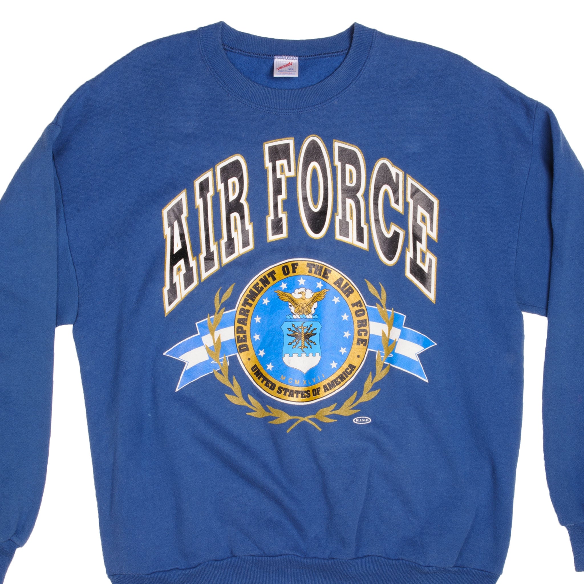 Vintage USAF US Air Force Sweatshirt Crewneck 1980s Size XL - Made in USA - Military Apparel for Men, Retro Style for Casual Wear & Collectors