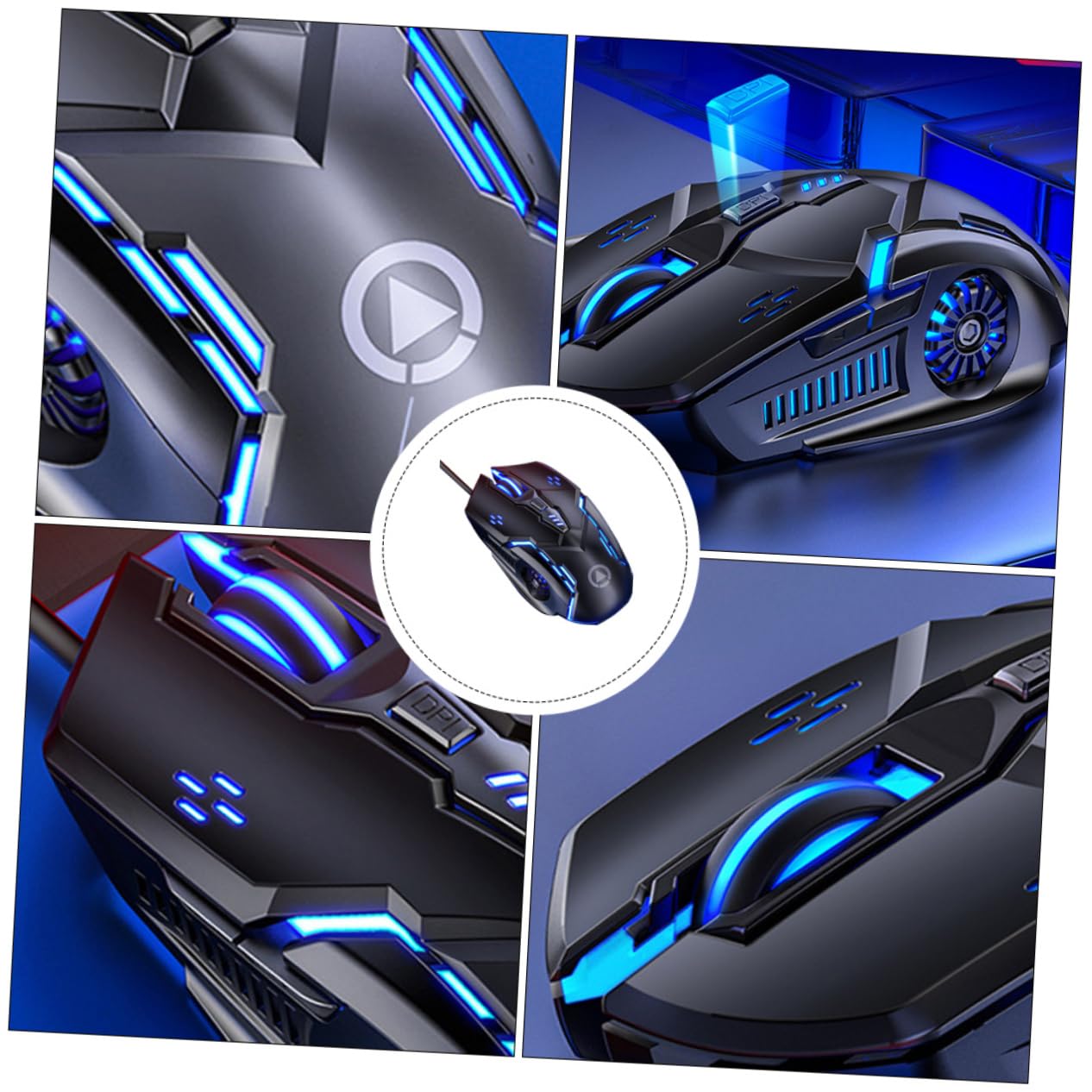 Uonlytech High Precision Wired Gaming Mouse - 6 Programmable Buttons, Silent Click, Ergonomic Design for PC, Laptop, Mac | Perfect for Gaming, Office Work & Graphic Design (Black)