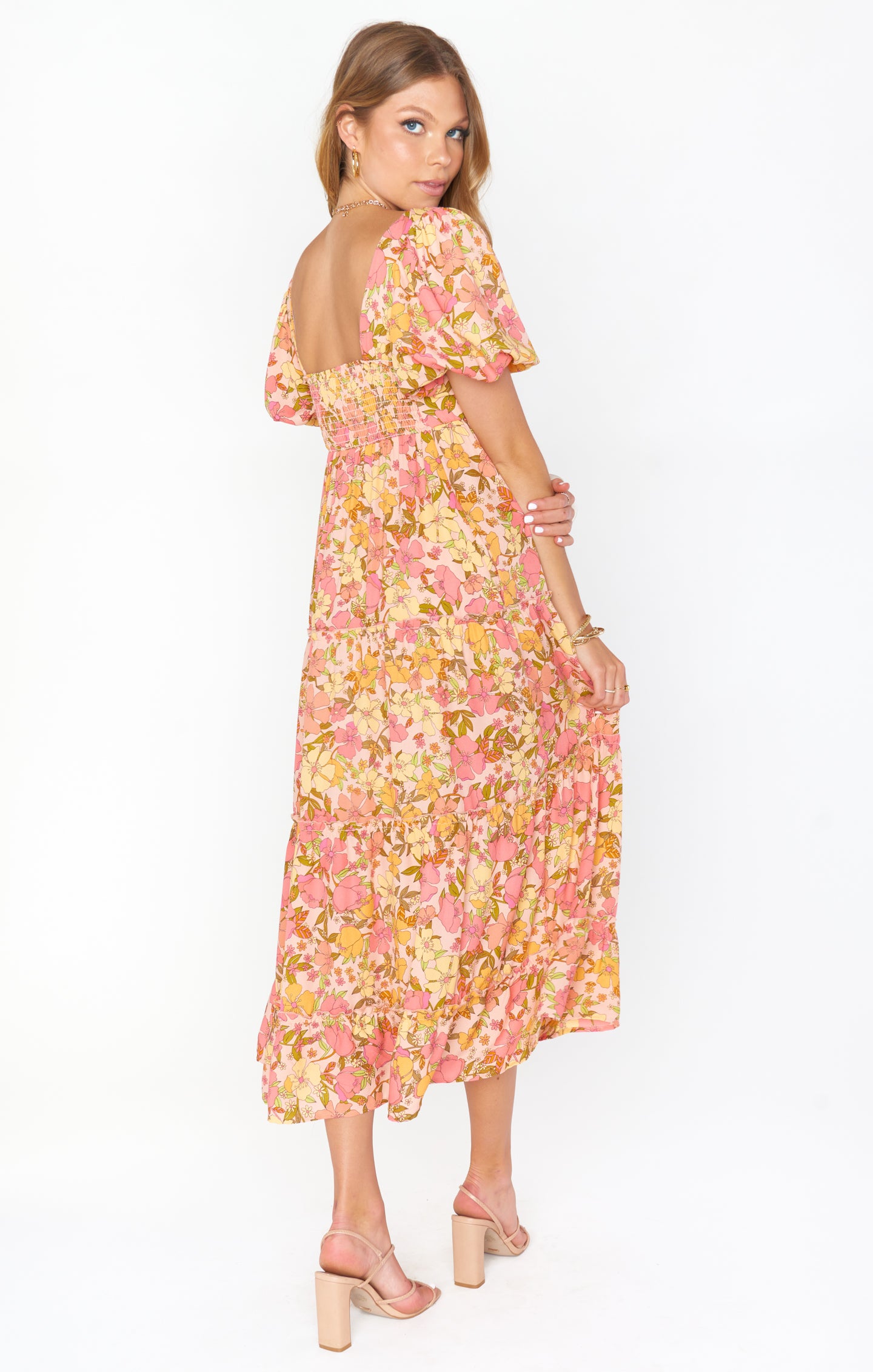 Linds Midi Dress - Floral Print Summer Dress for Women | Casual & Party Wear | Perfect for Brunch, Date Night & Vacation