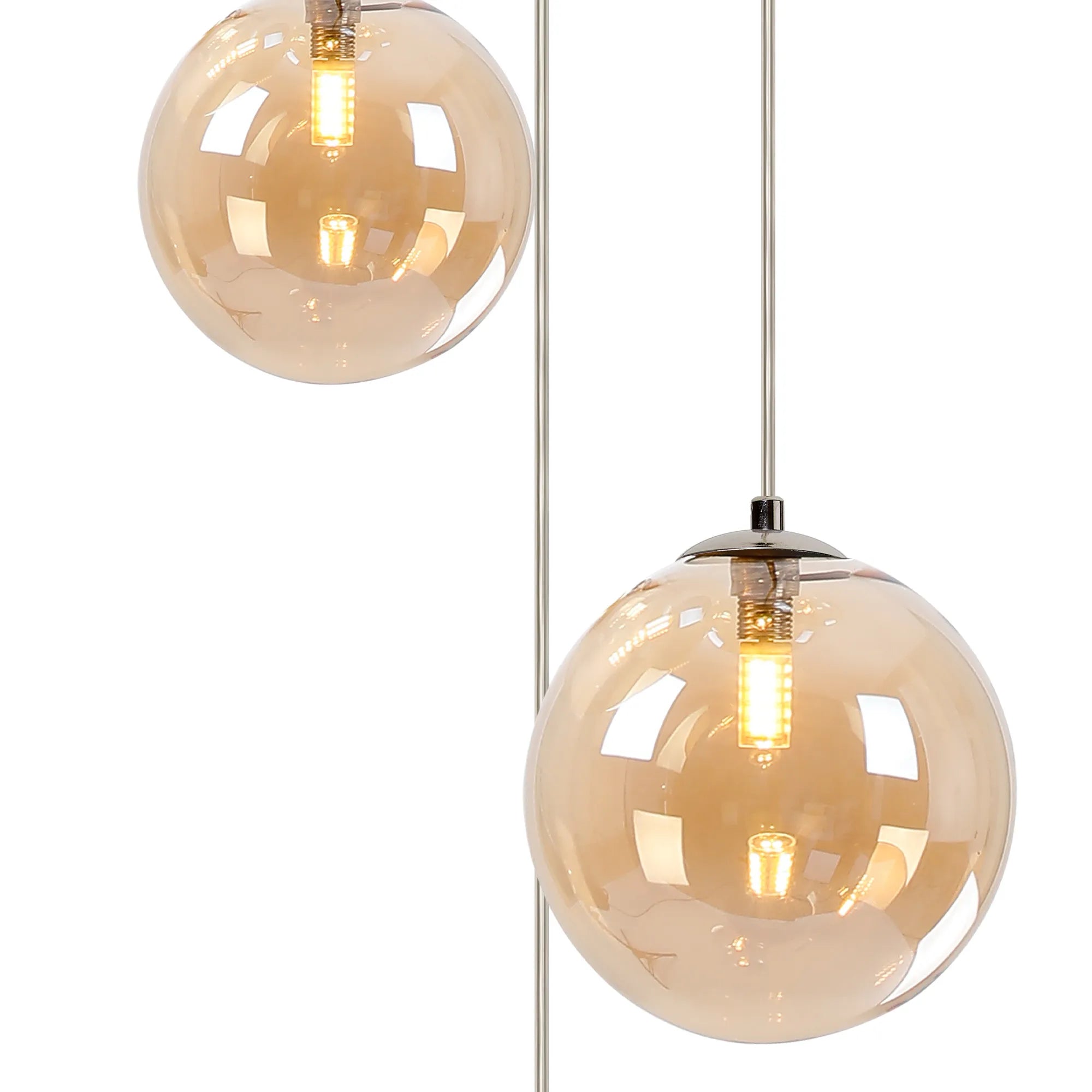 Austin 31cm Round Glass Pendant Light Fixture with 3 G9 Bulb Sockets - Perfect for Kitchen Island, Dining Room, and Modern Home Lighting