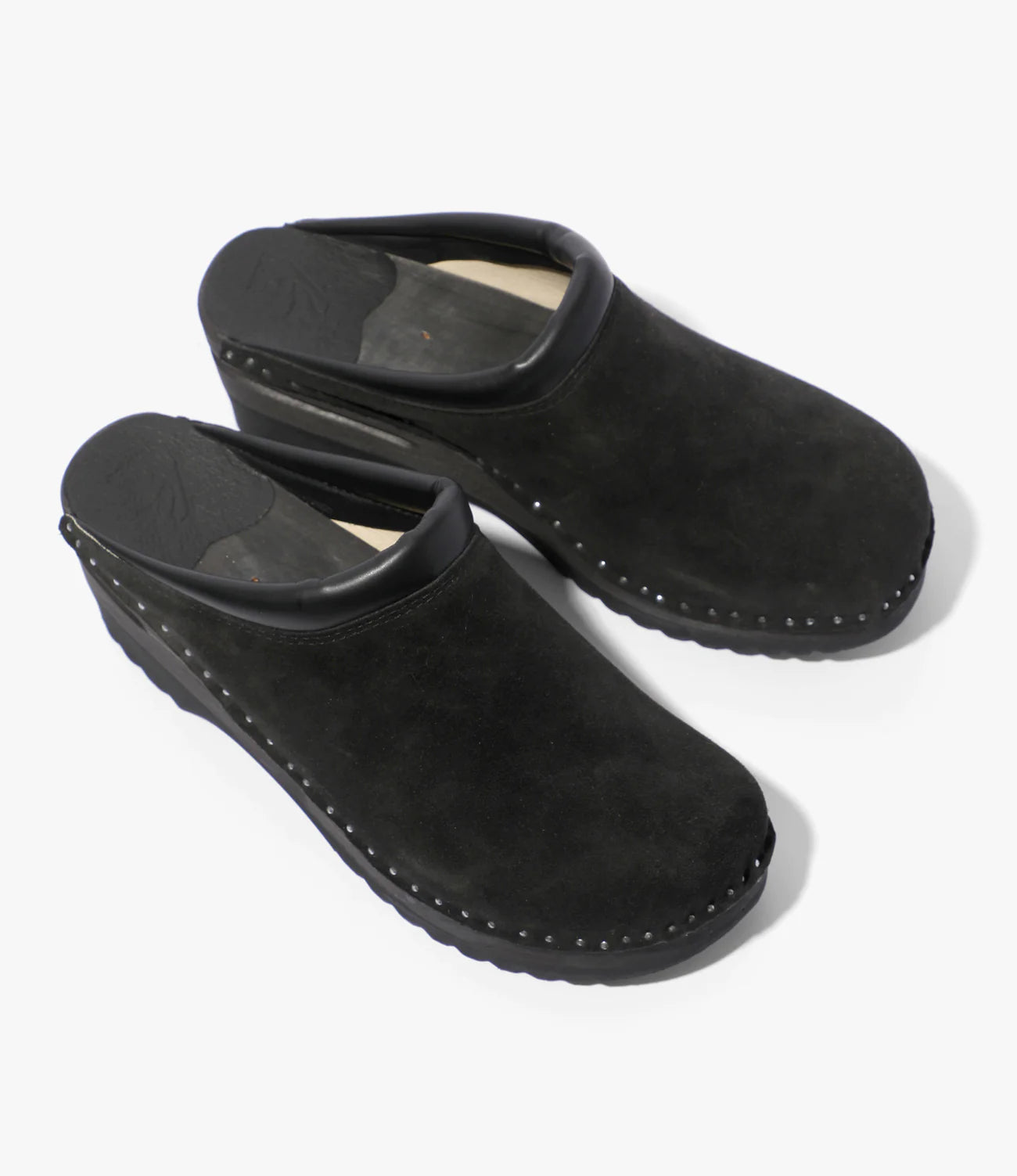 Monet Clog Shoes for Women - Black Rough Out Leather Slip-On Comfortable Loafers | Perfect for Casual Wear, Work & Outdoor Activities