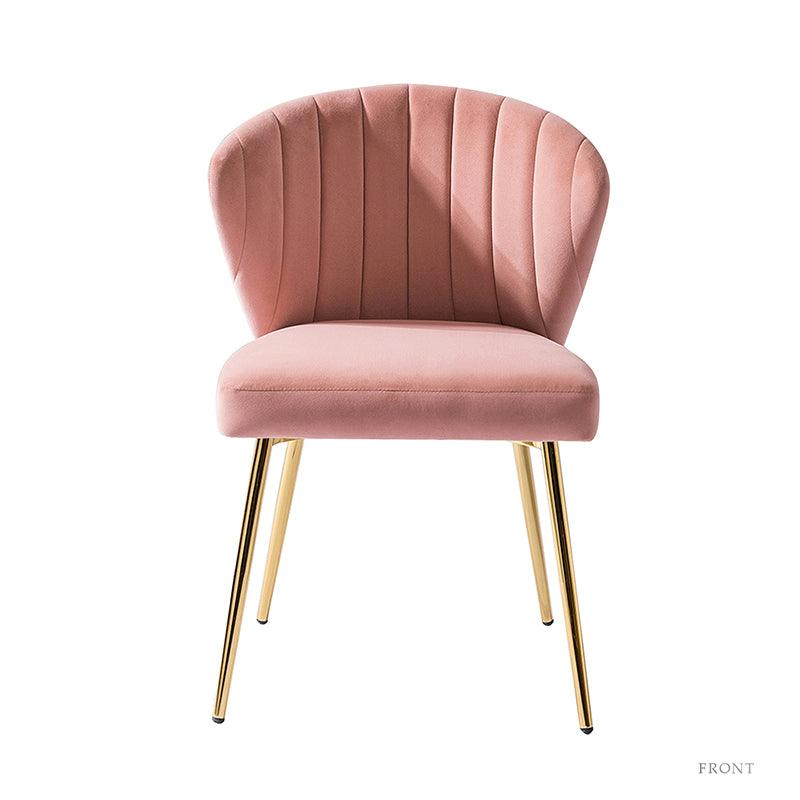 Modern Dining Chairs Set of 4 - Mid Century Metal Leg Side Chairs for Kitchen, Dining Room & Office - Aruna Contemporary Upholstered Seating