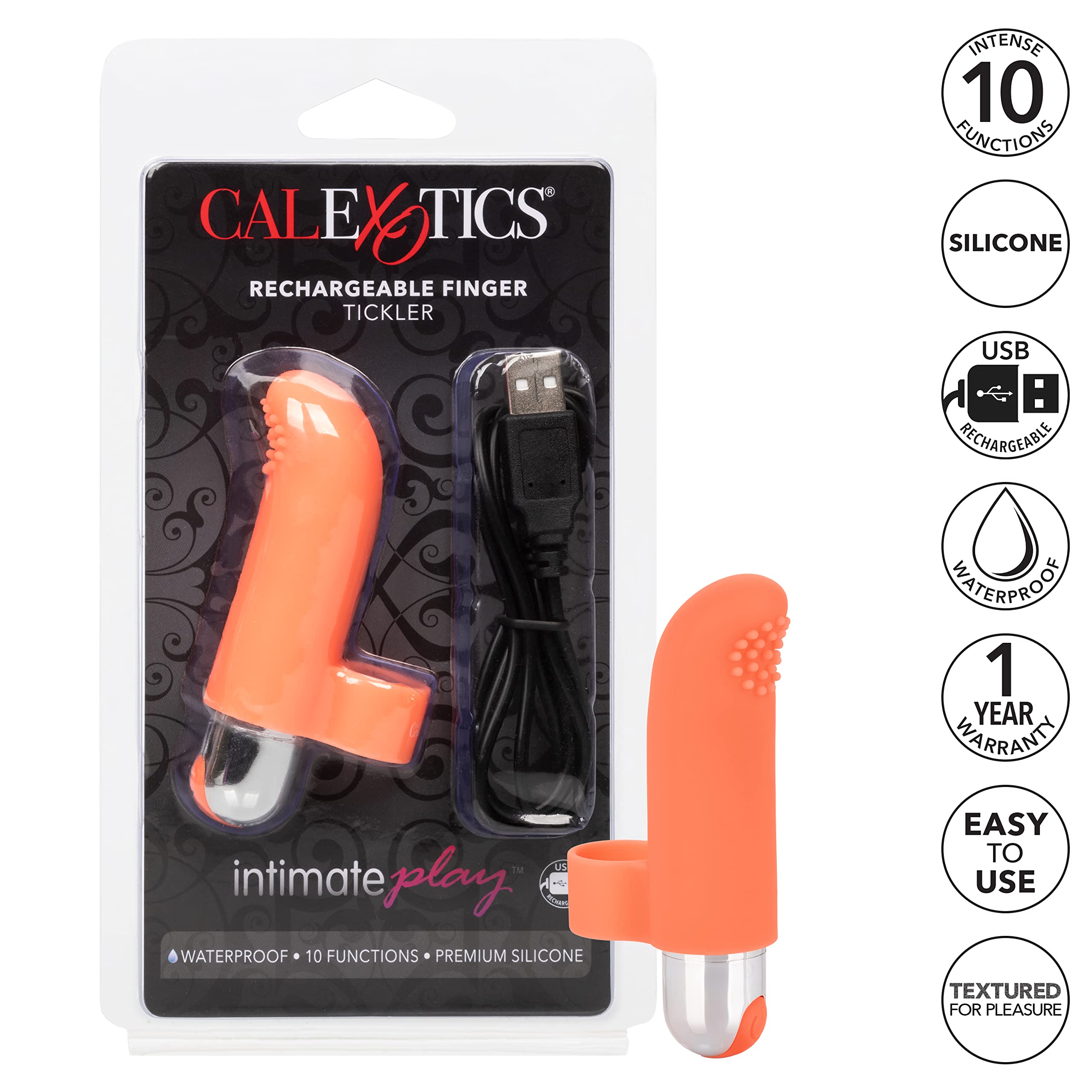 Intimate Play™ Rechargeable Finger Tickler - Waterproof & Silent Personal Massager for Couples & Solo Use - Perfect for Romantic Nights & Sensual Relaxation