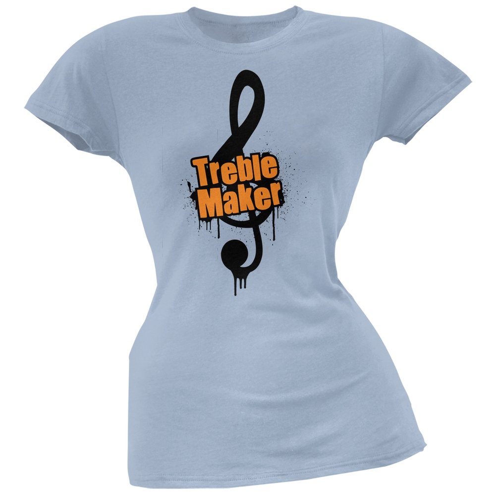 Old Glory Treble Maker Light Blue Soft Juniors T-Shirt - X-Large | Vintage Style Comfortable Cotton Tee for Women | Perfect for Casual Wear, Concerts & Patriotic Events
