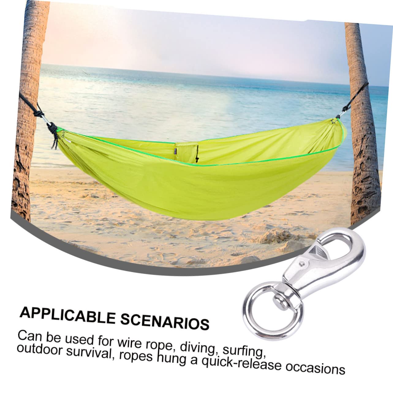 Kisangel 2-Pack Heavy Duty Stainless Steel Swivel Hooks - 360° Rotating Snap Hooks for Ceiling Hanging Chairs, Dog Leashes, Wall Mounts & Outdoor Gear - Durable Metal Trigger Snap Hooks for Home, Gym, Camping & Marine Use