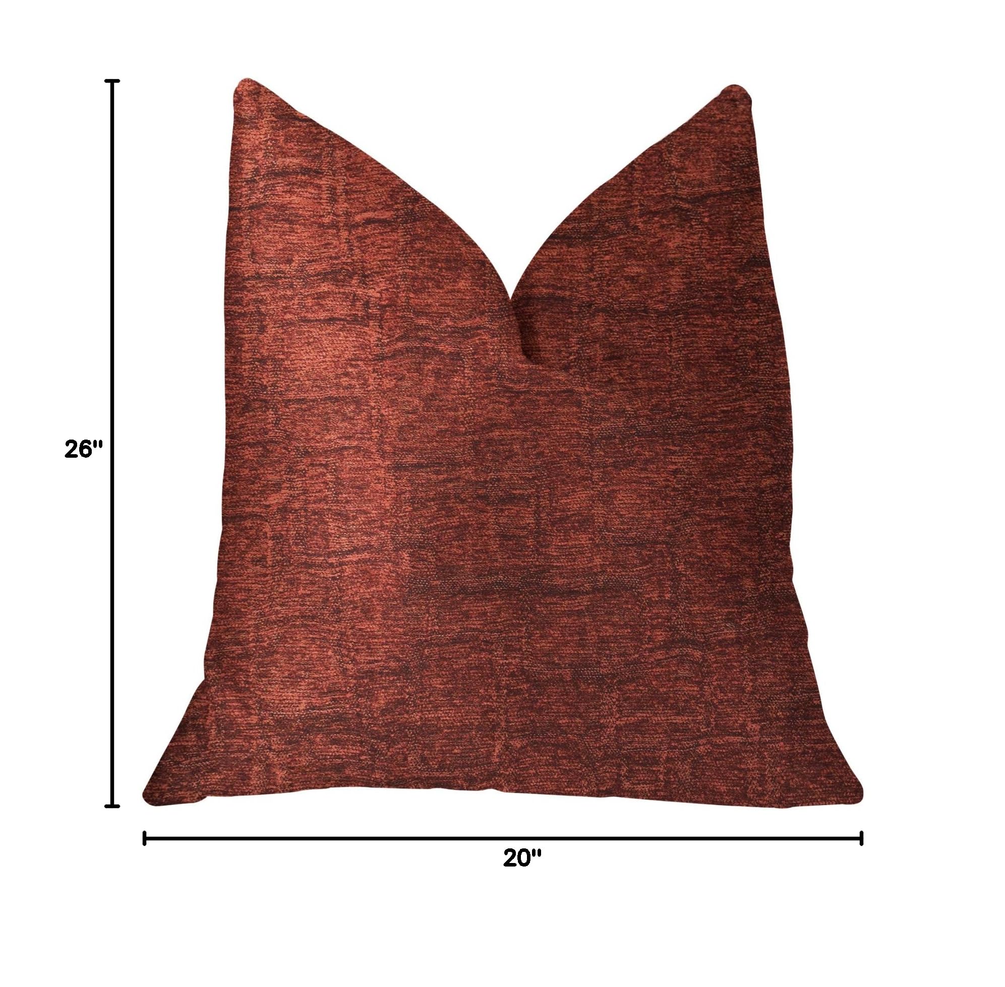Plutus Brands Plutus Paprika Jam Luxury Throw Pillow 20x26 Inches - Soft Decorative Cushion for Sofa, Bed & Living Room