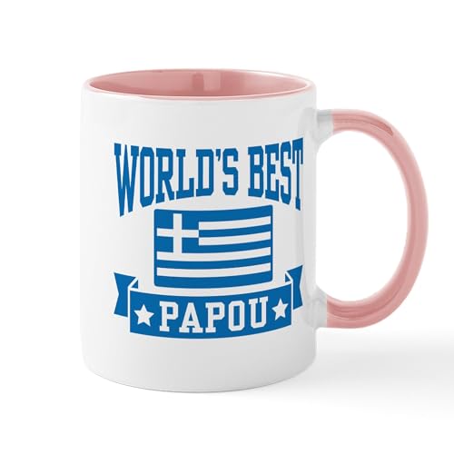 White/Pink Inside - World'S Best Papou