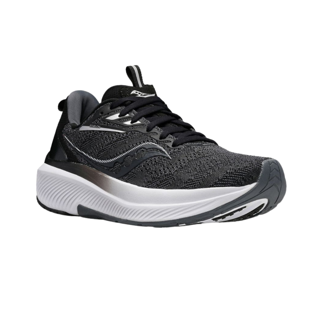 Men's Echelon 9 Black/White Wide Width Running Shoes - Comfortable Athletic Sneakers for Jogging, Gym Workouts & Daily Wear