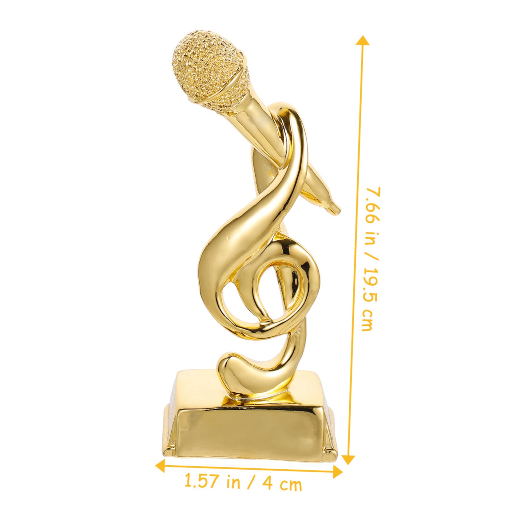 SWAYVES Music Trophy Award - Office & Microphone Competition Trophy - Perfect for Award Ceremonies, Singing Contests & Office Decor
