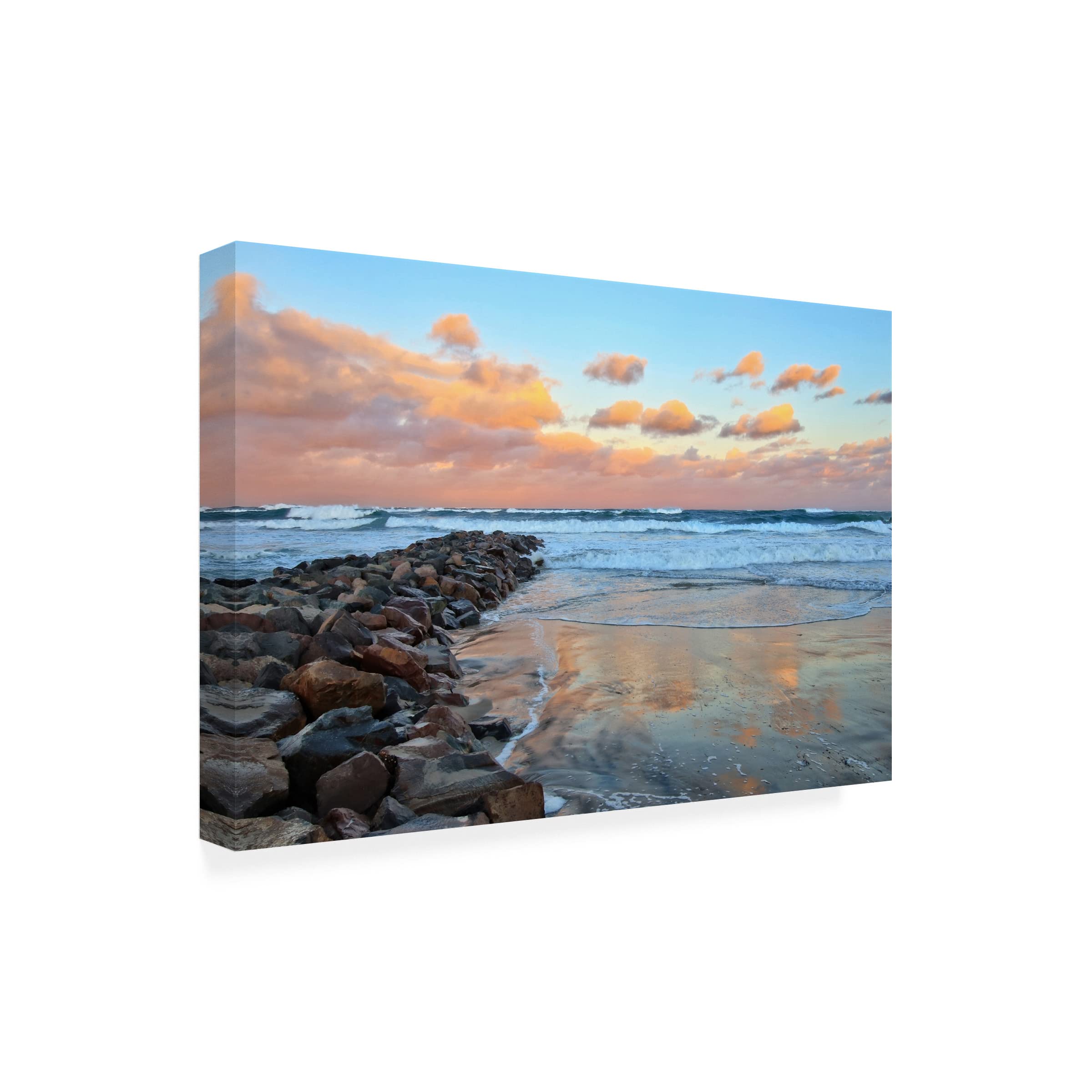 Trademark Fine Art 'The Entrance Beach' Canvas Wall Art by Beata Czyzowska Young - Coastal Home Decor for Living Room, Bedroom & Office