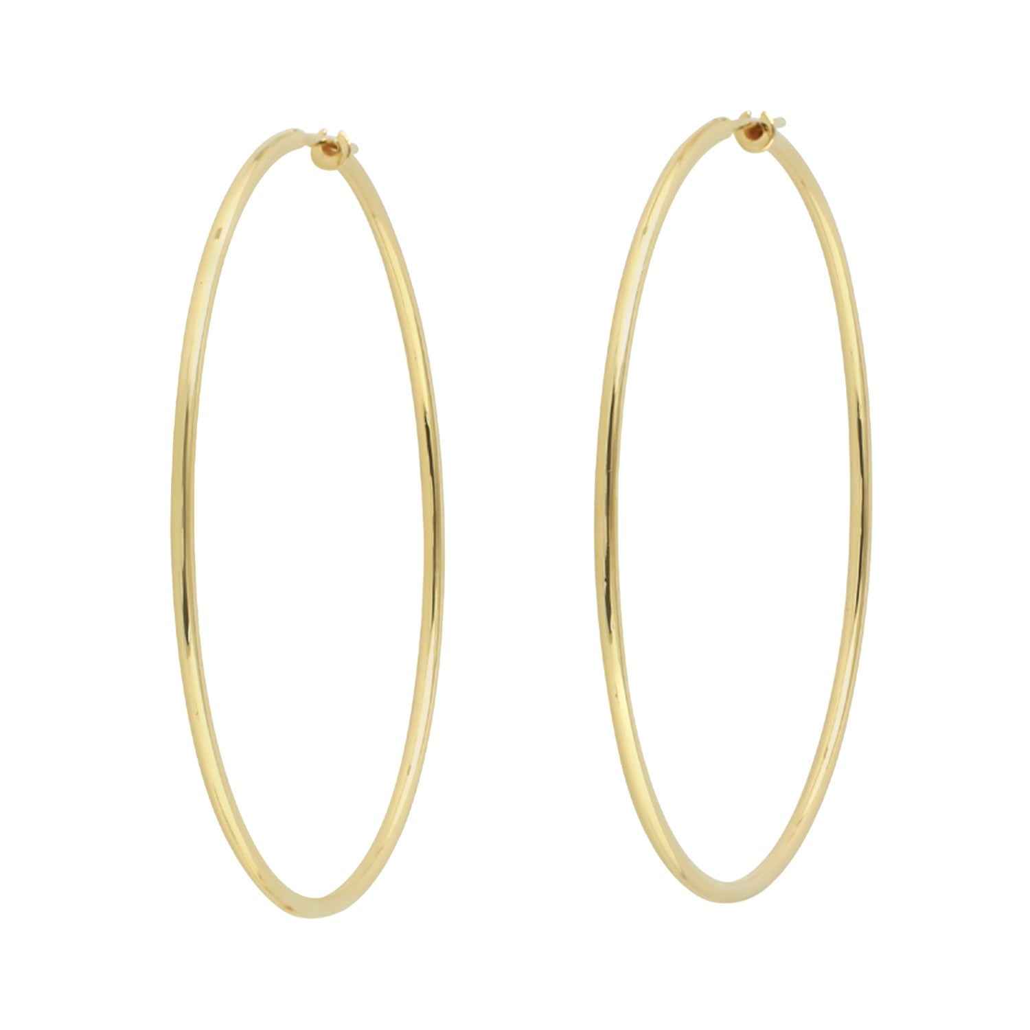 18K Solid Yellow Gold Big Hoop Earrings for Women | Luxury Fashion Jewelry | Perfect for Parties, Weddings & Everyday Wear